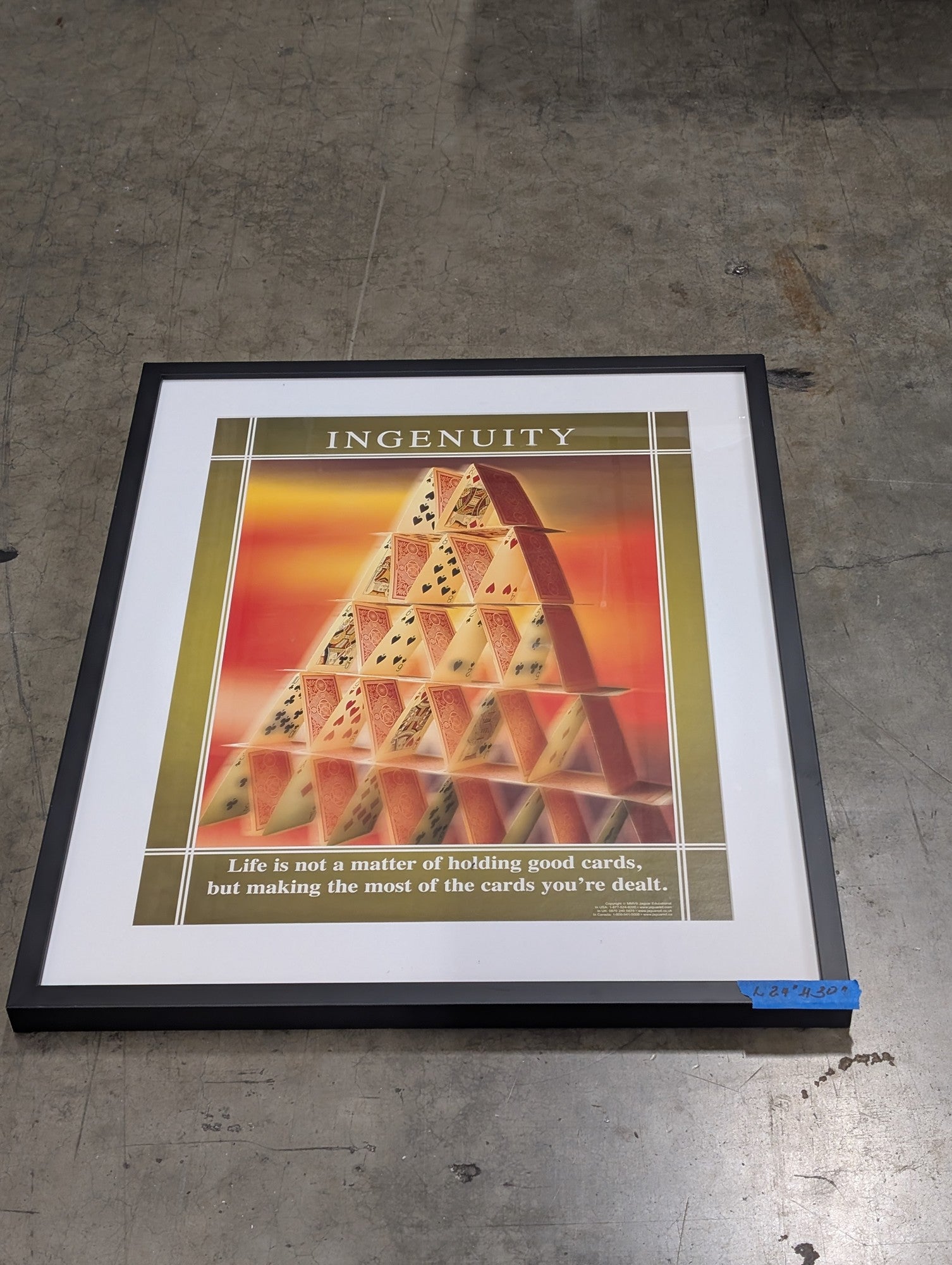 INGENUITY Playing Card Pyramid Framed Art