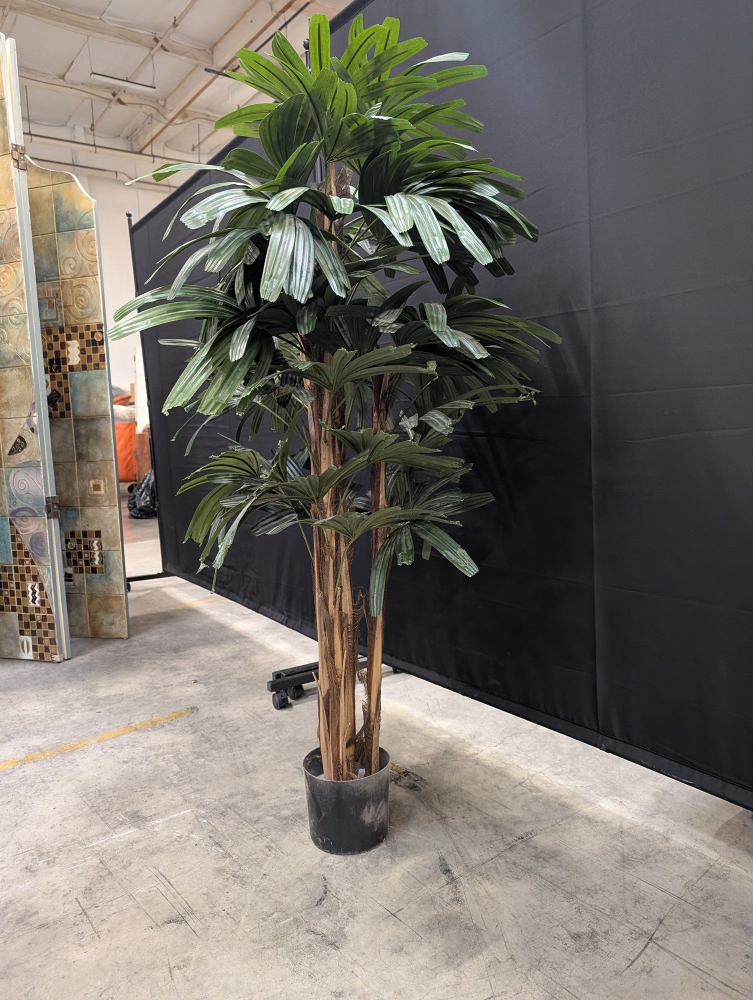 Tall Faux Lady Palm Tree Decor