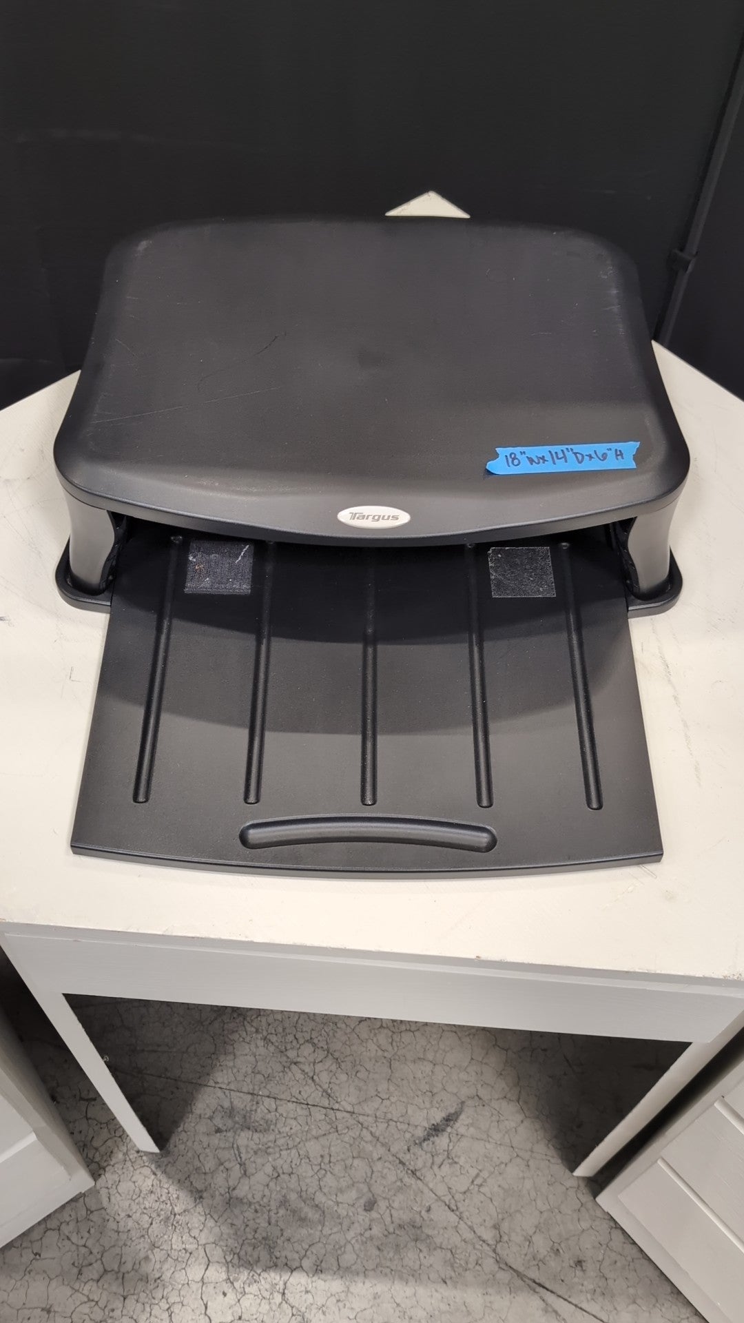 Targus Black Plastic Monitor Stand with Storage Tray