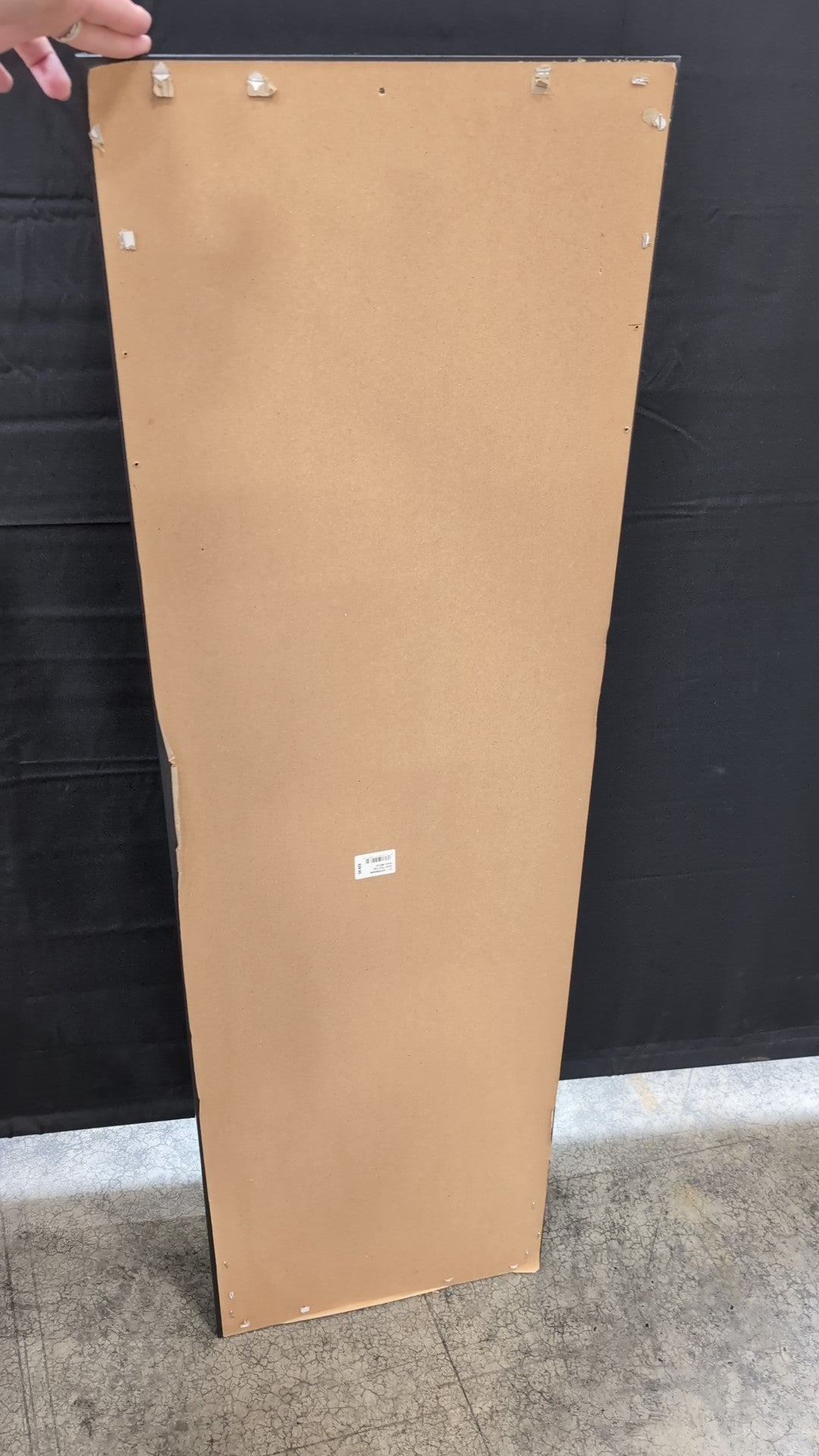 Over The Top Black Rectangular Door Mirror