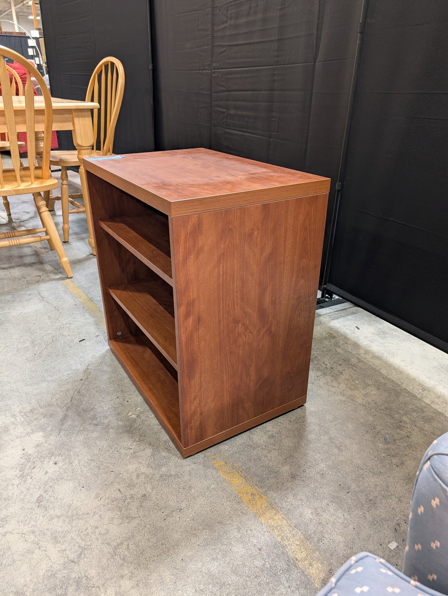 Warm Brown Three-Tier Bookcase in Wood