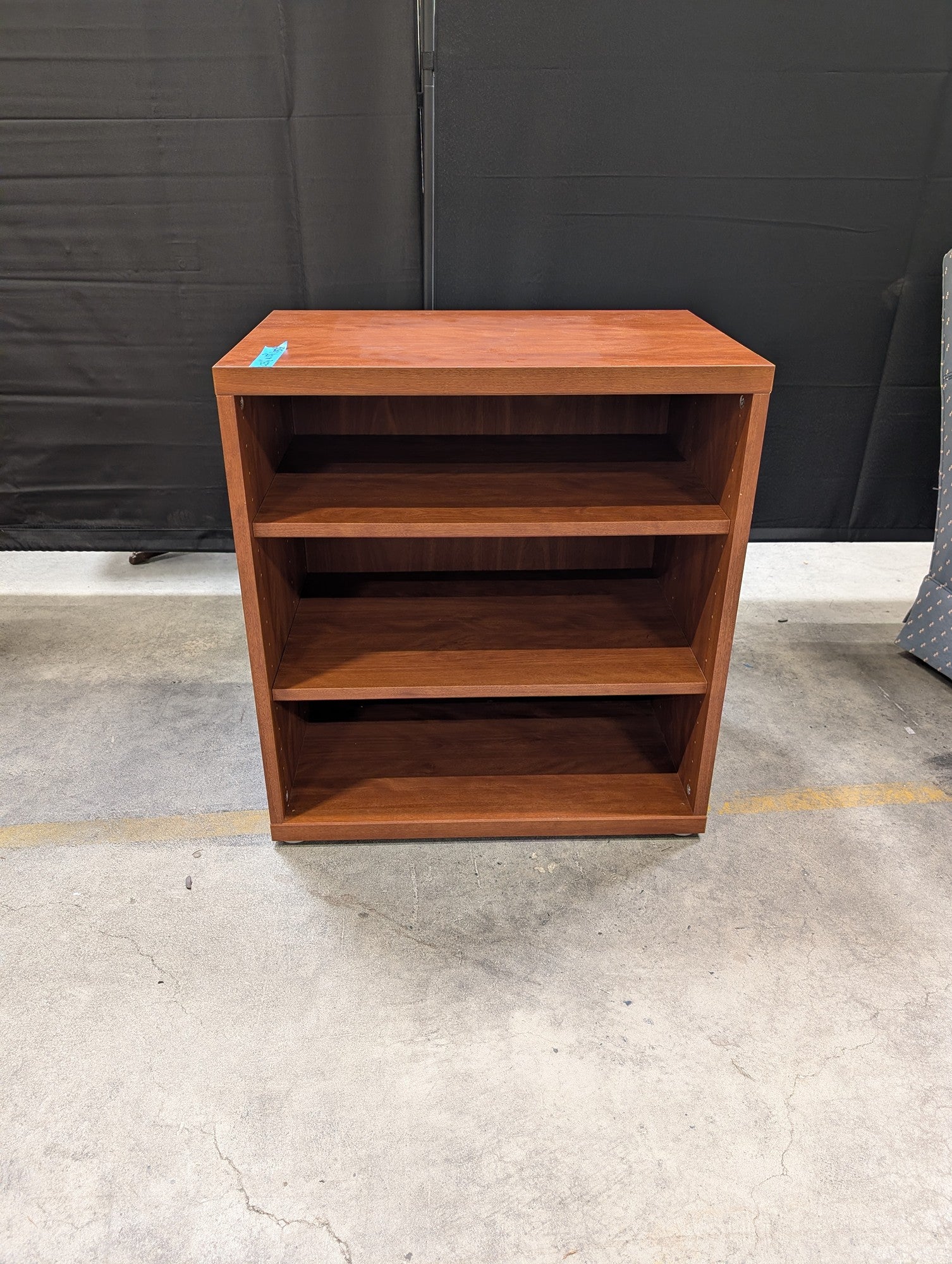 Warm Brown Three-Tier Bookcase in Wood