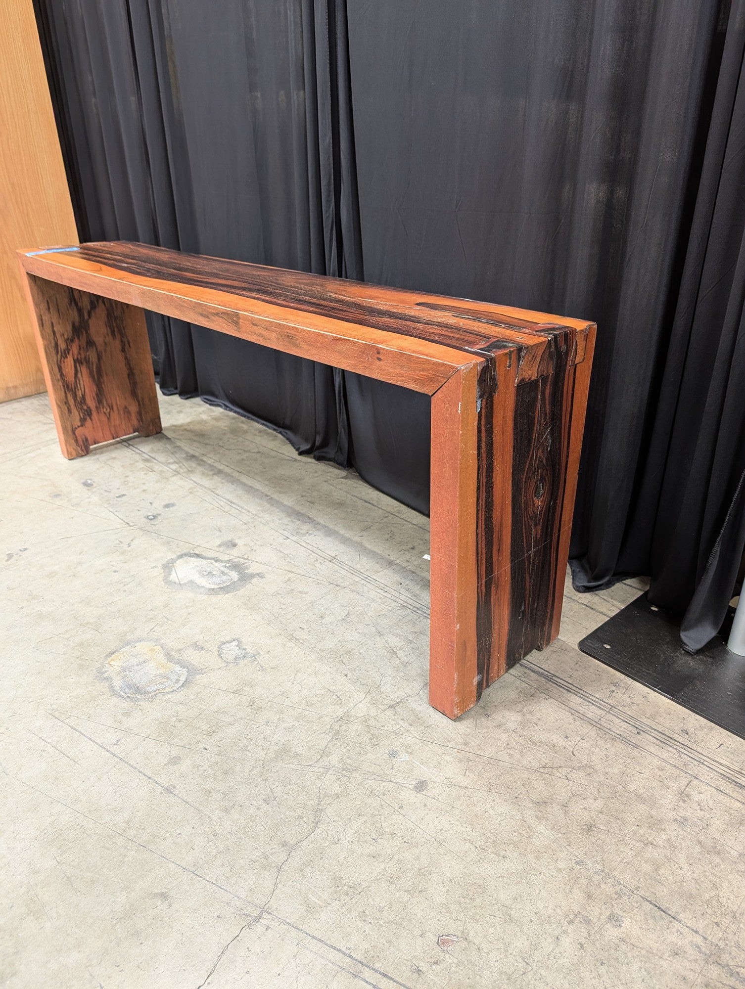 Solid Plank Waterfall Edge Console Table