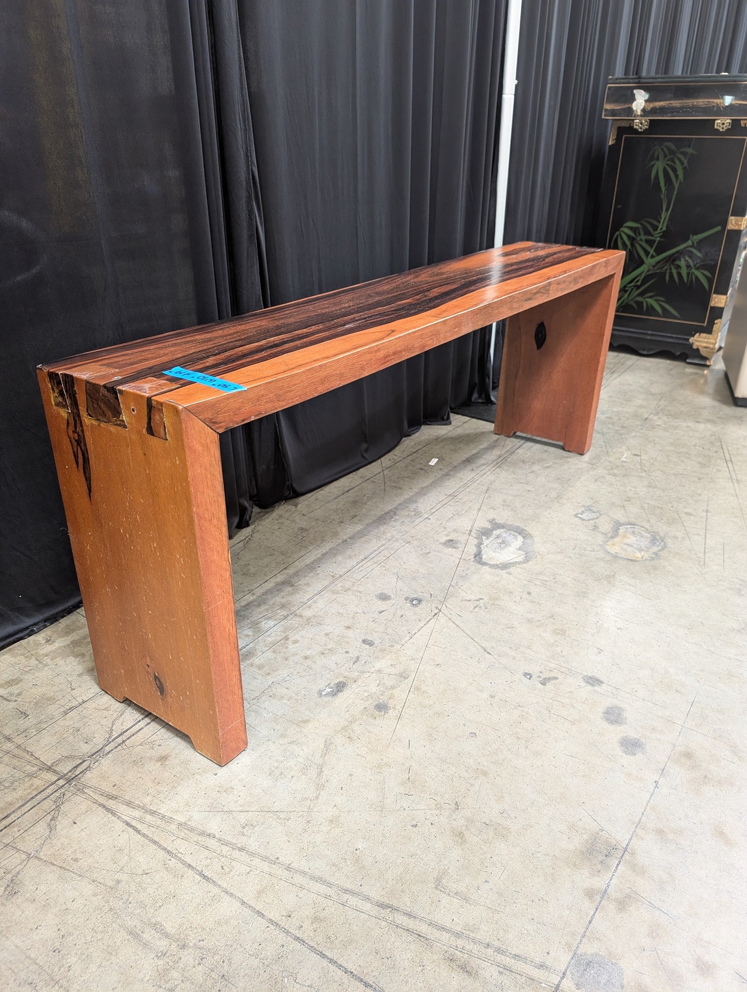 Solid Plank Waterfall Edge Console Table