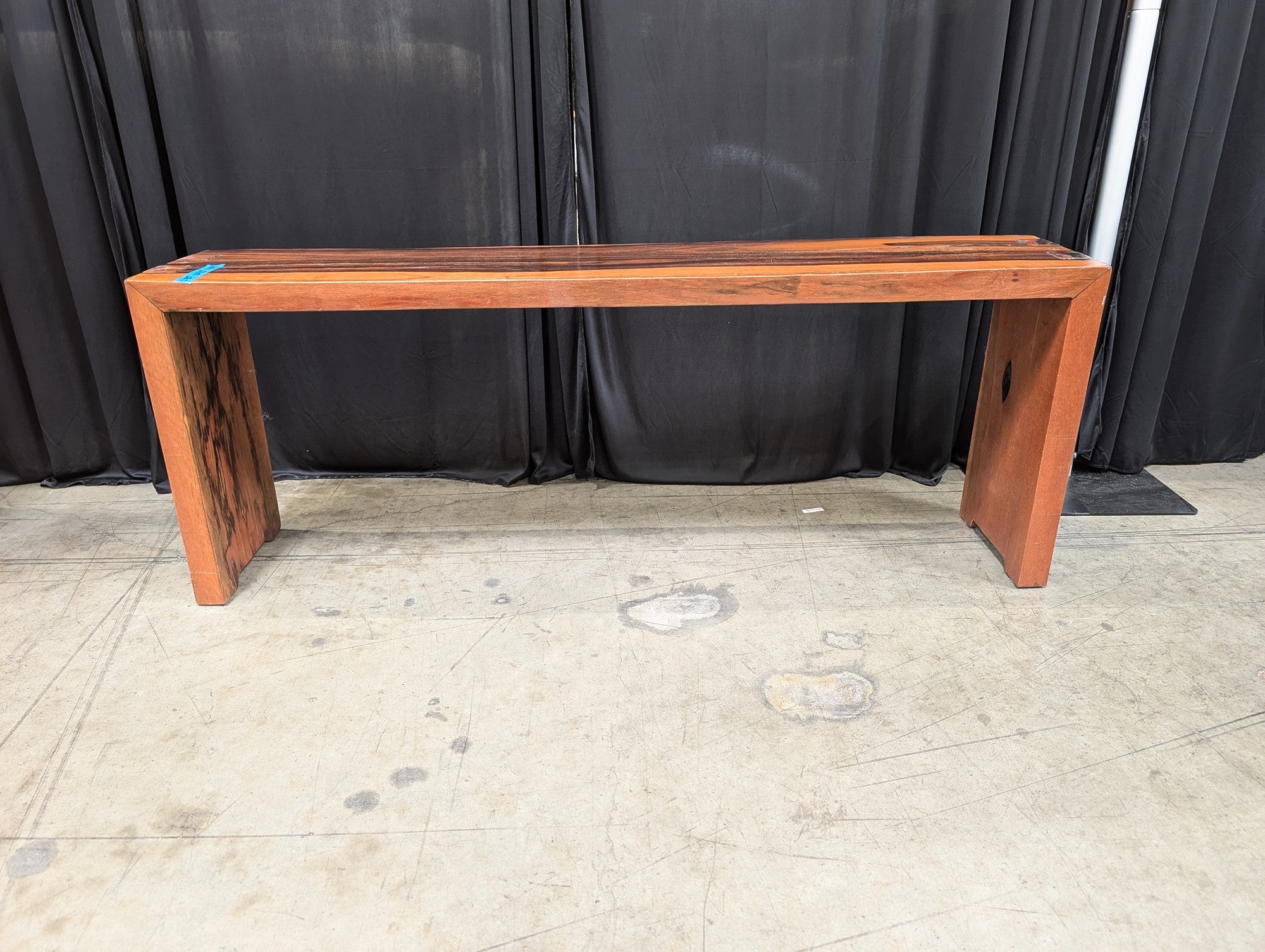Solid Plank Waterfall Edge Console Table