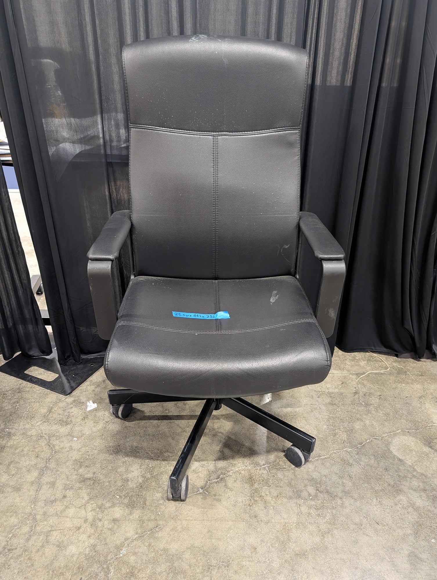 Black Faux Leather High-Back Office Chair