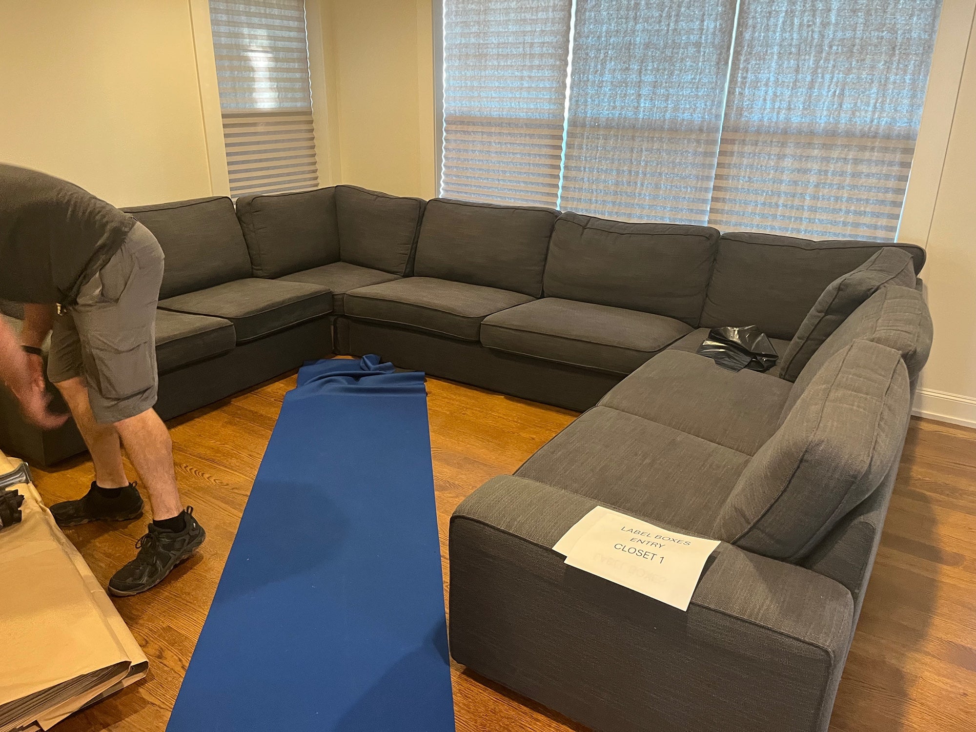 KIVIK Sectional, 6-seat, Gunnared medium gray