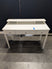 White Three-Drawer Desk with Storage Riser