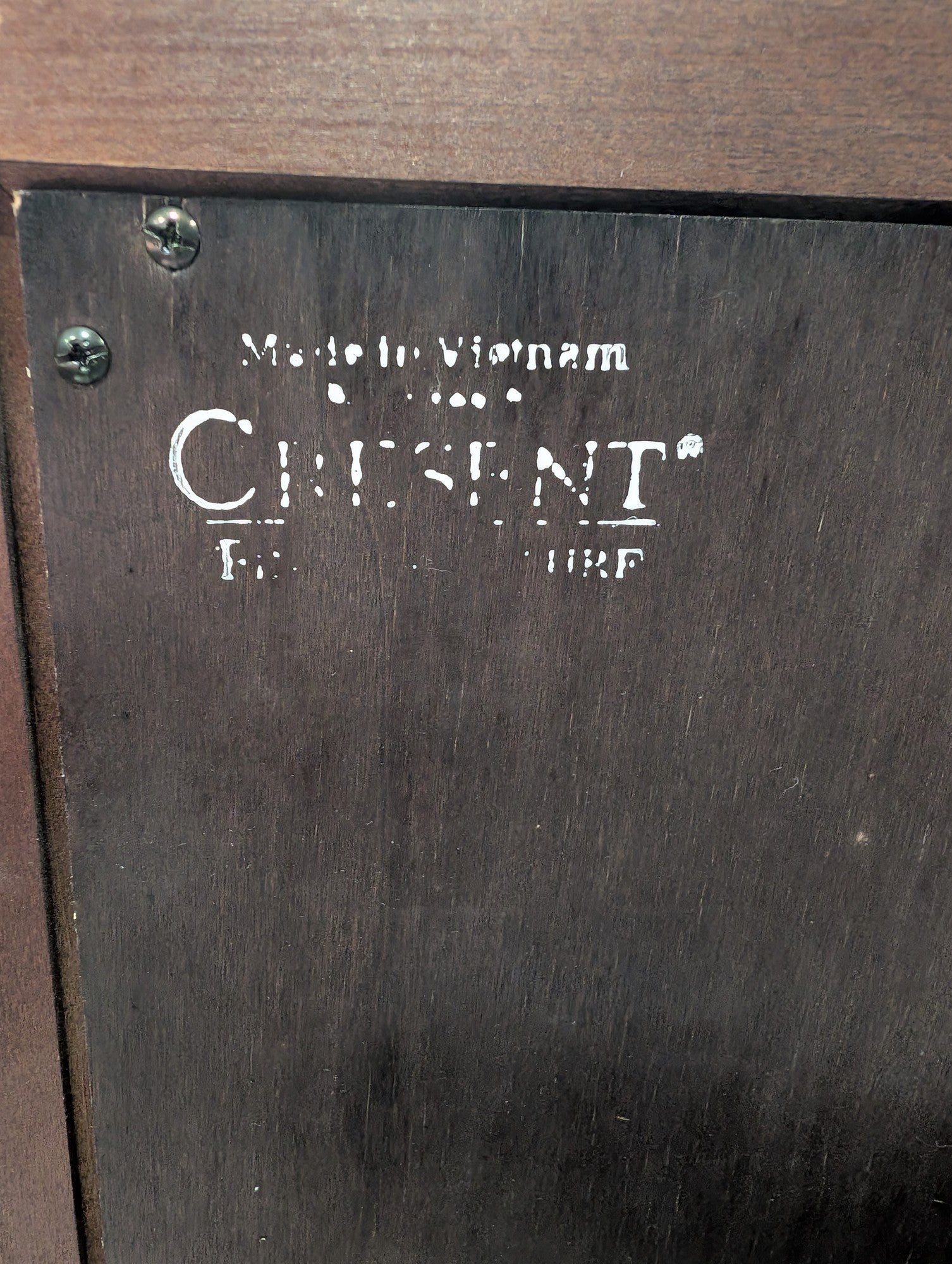 Cresent Beveled Landscape Mirror in Dark Wood