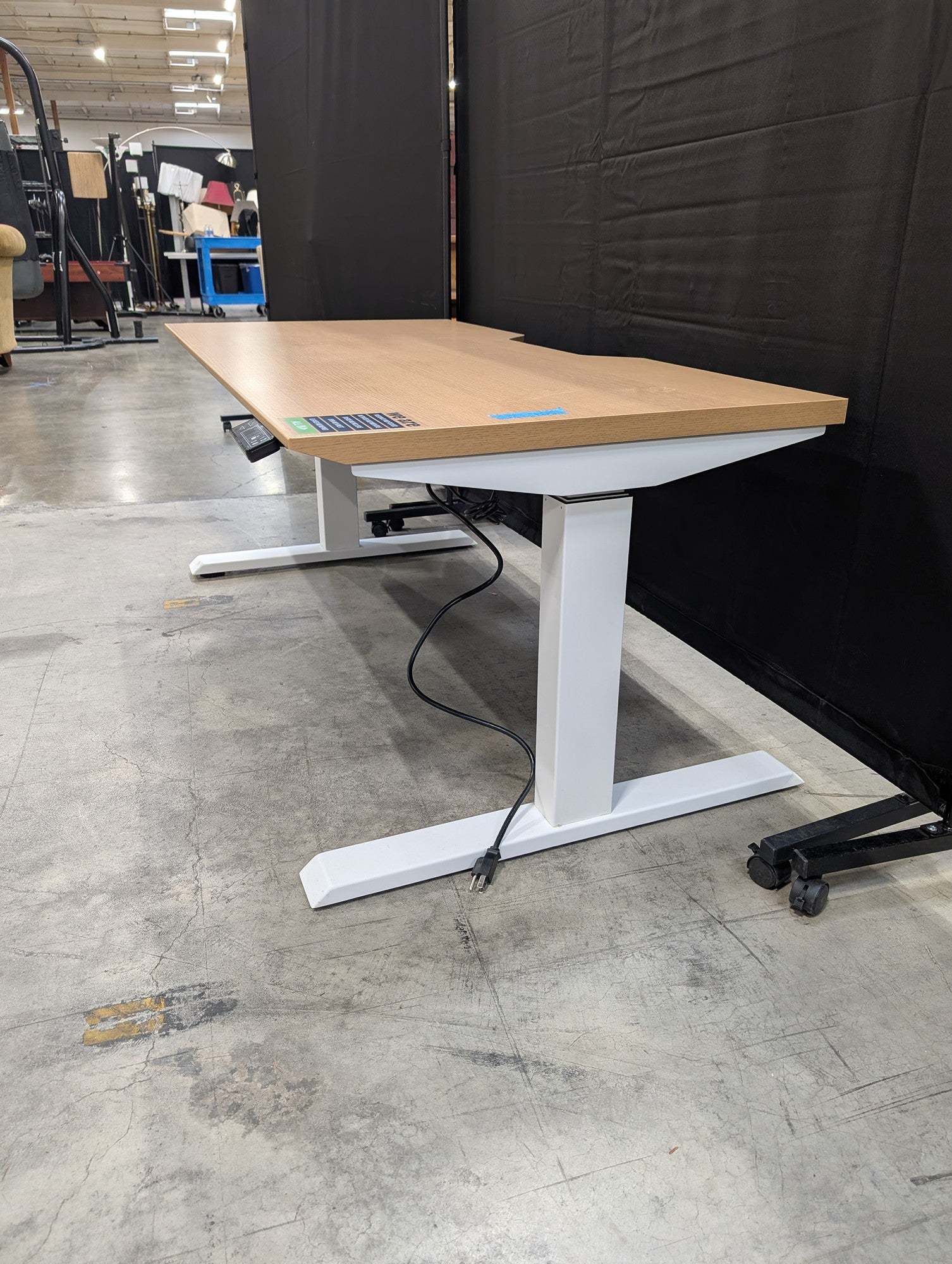 Steelcase Light Wood Electric Standing Desk