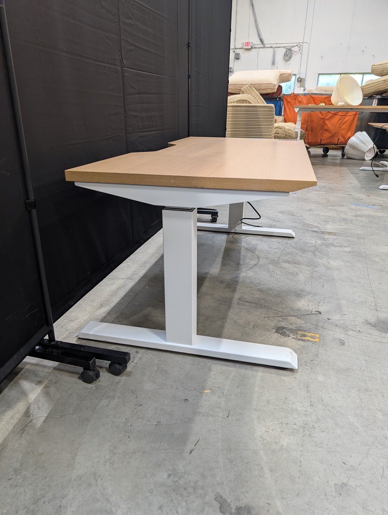 Steelcase Light Wood Electric Standing Desk