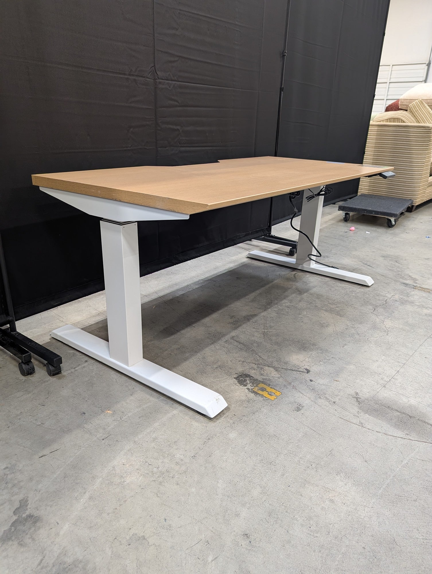 Steelcase Light Wood Electric Standing Desk