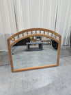 Arched Spindle Top Dresser Mirror in Light Oak