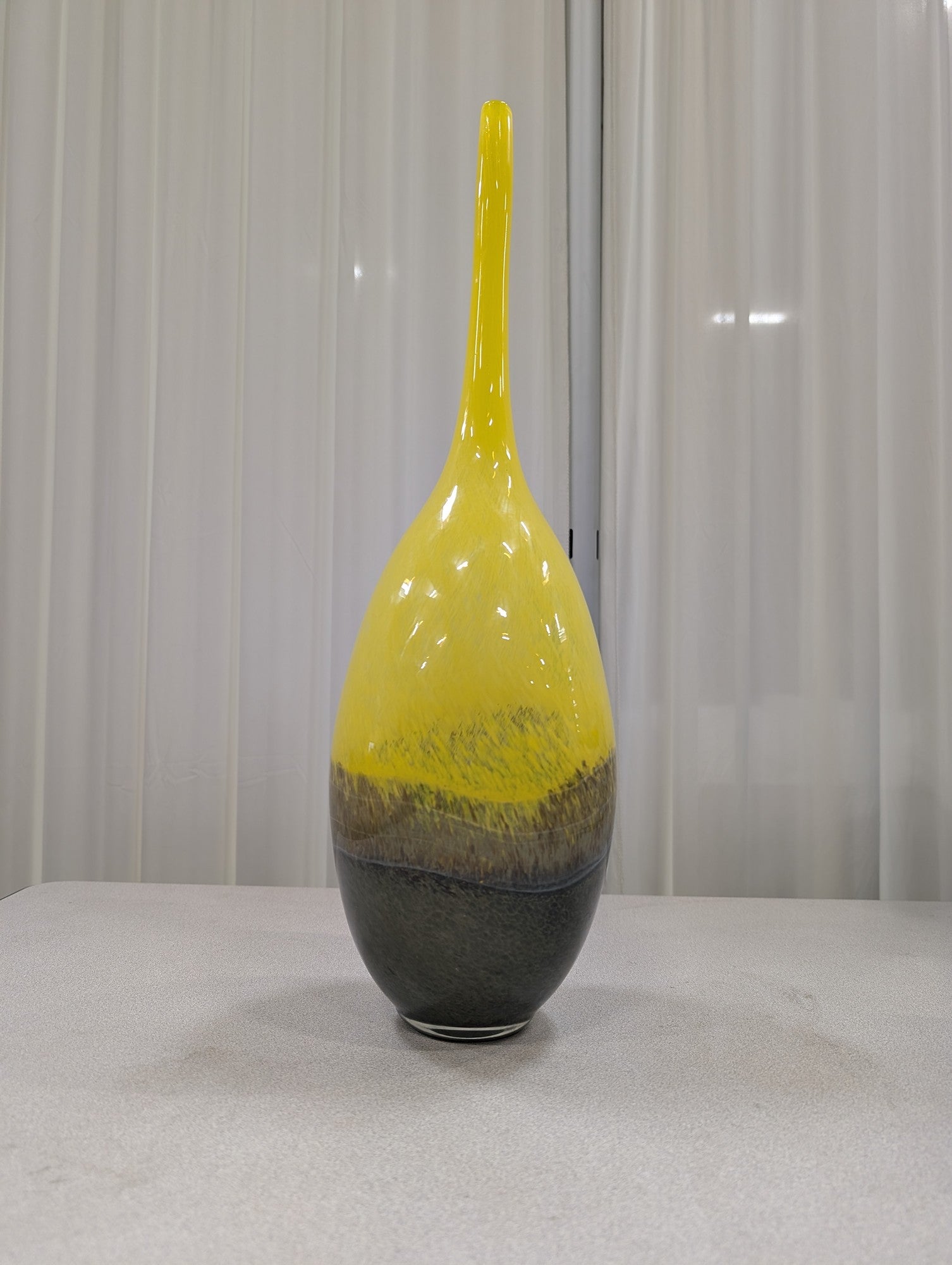MERCANA Art Decor Inc. Two-Tone Teardrop Glass Vase