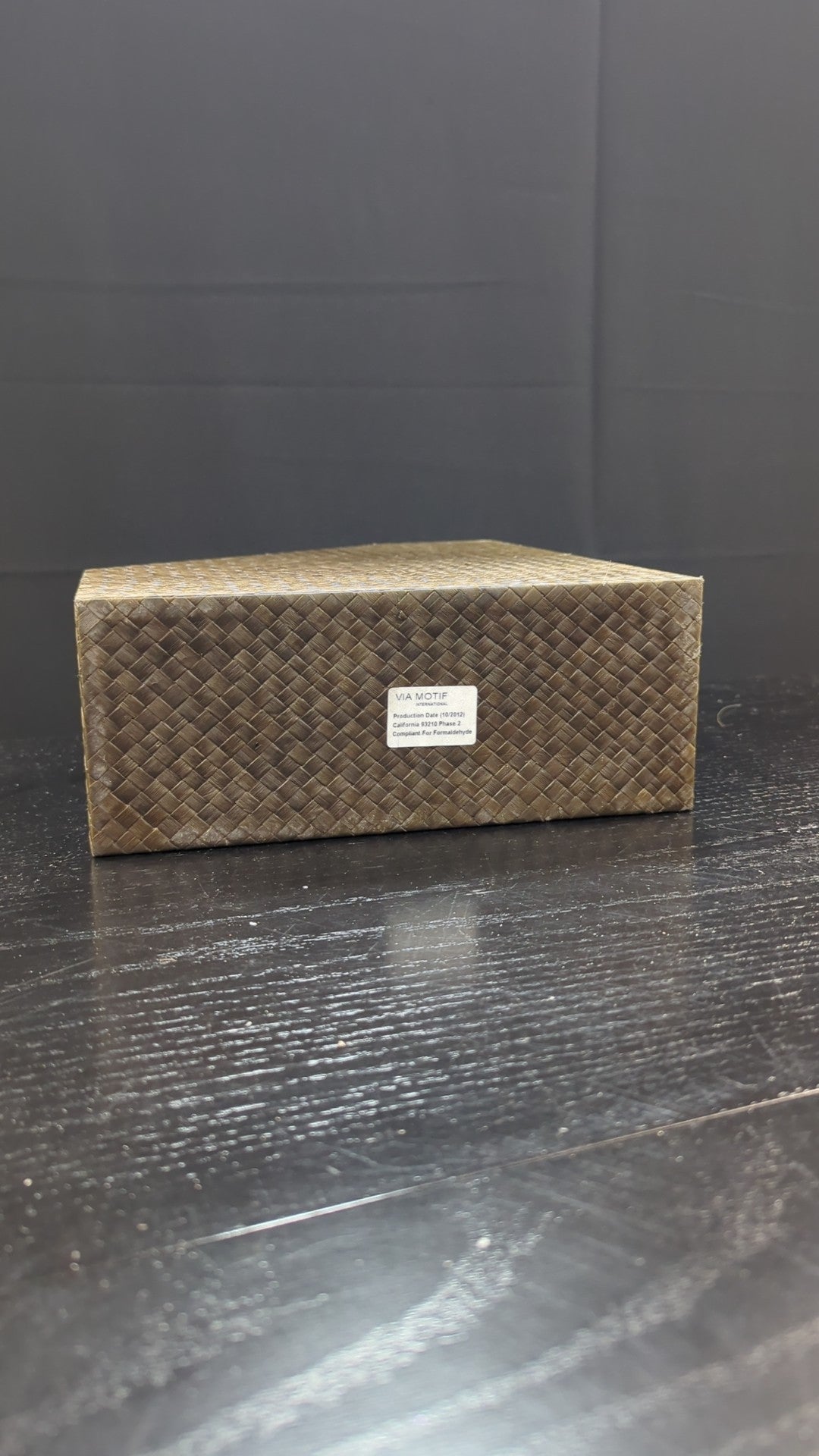 VIA MOTIF Brown Woven Magazine File Holder