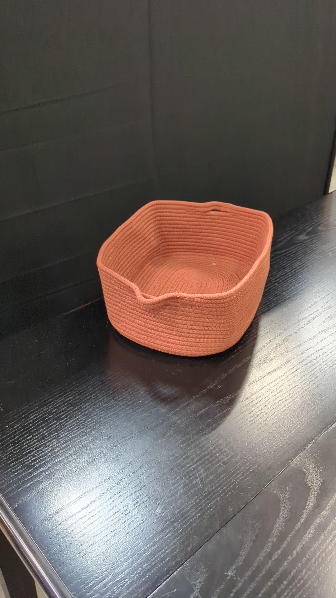 Terracotta Coiled Rope Storage Basket
