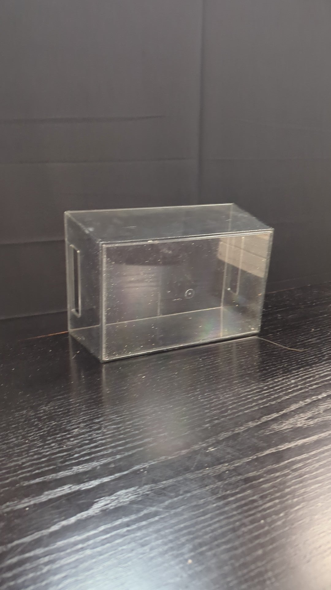Clear Rectangular Plastic Storage Bin with Handles
