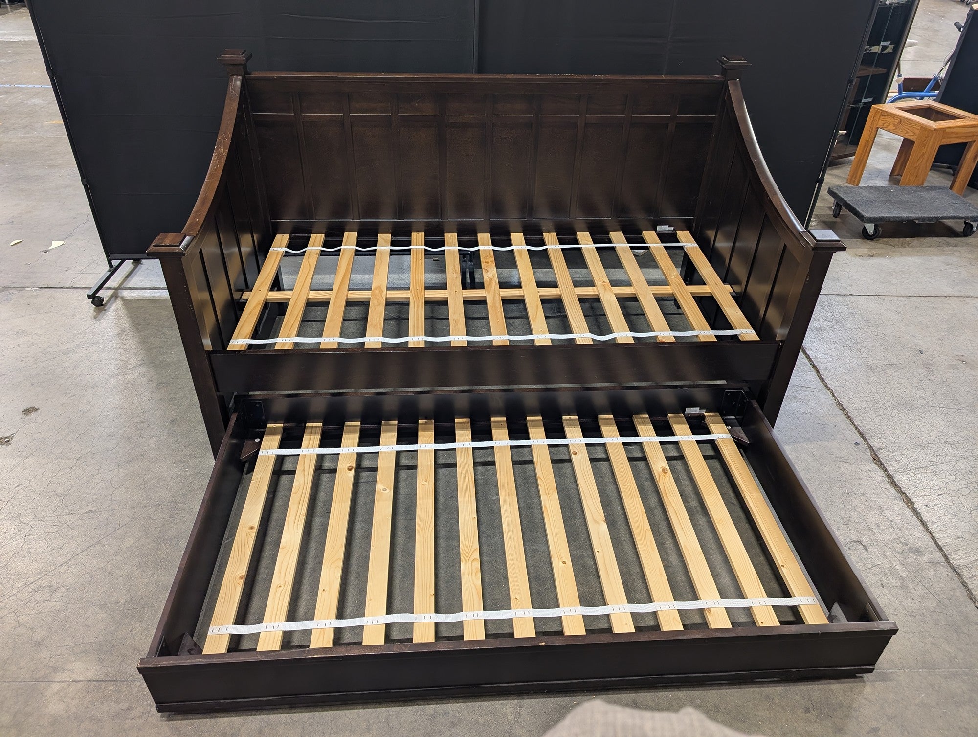 Crate & Barrel Dark Wood Daybed with Trundle