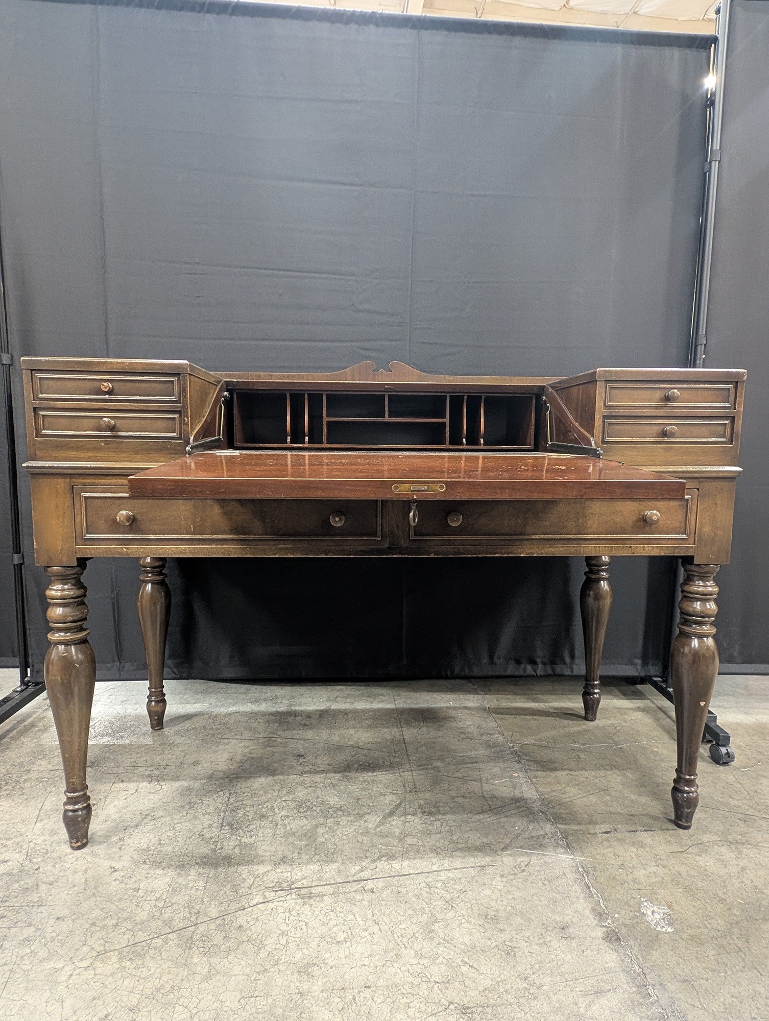 Grand Rapids Chair Company Drop-Front Writing Desk with Turned Legs