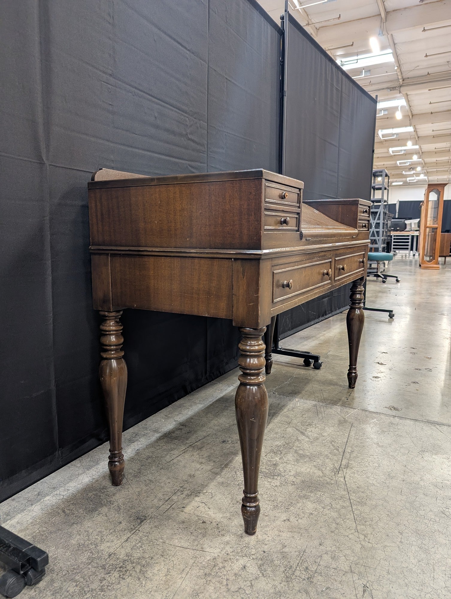 Grand Rapids Chair Company Drop-Front Writing Desk with Turned Legs