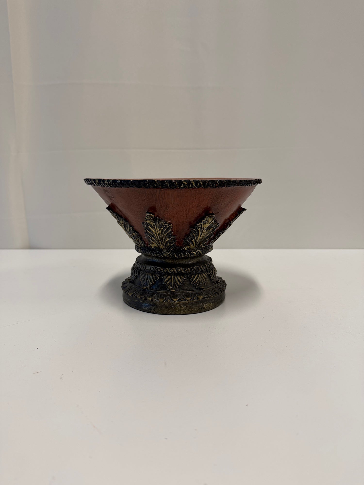HITC Ornate Reddish Brown Decorative 9-Inch Resin Bowl