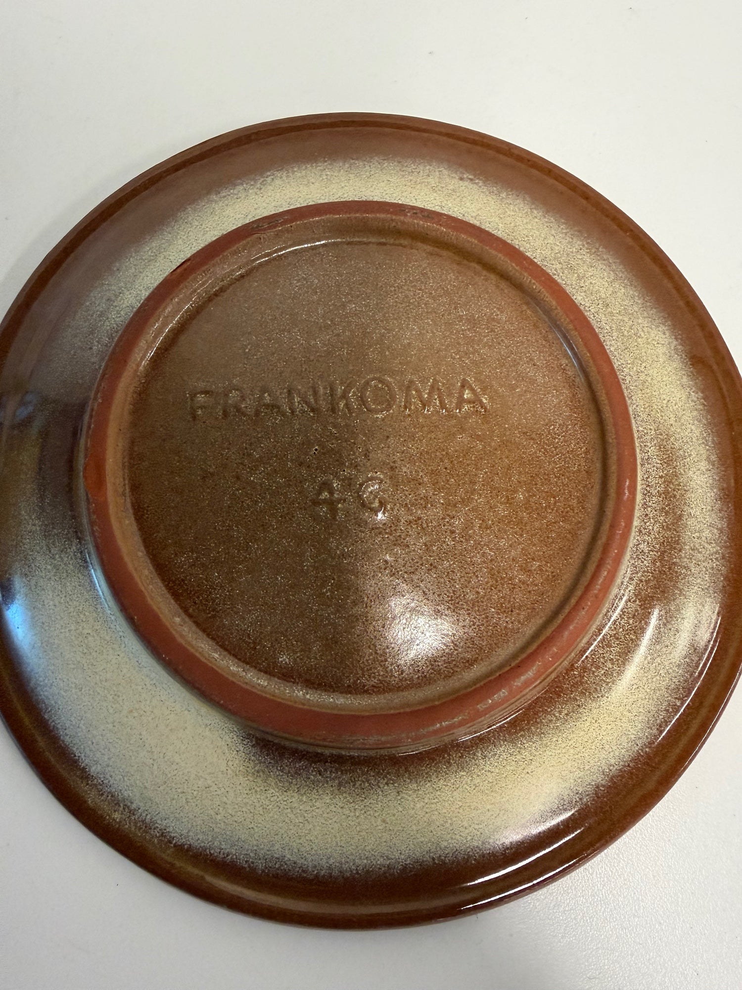 Vintage Frankoma 4G Pottery Saucer Southwestern Earthenware Plate