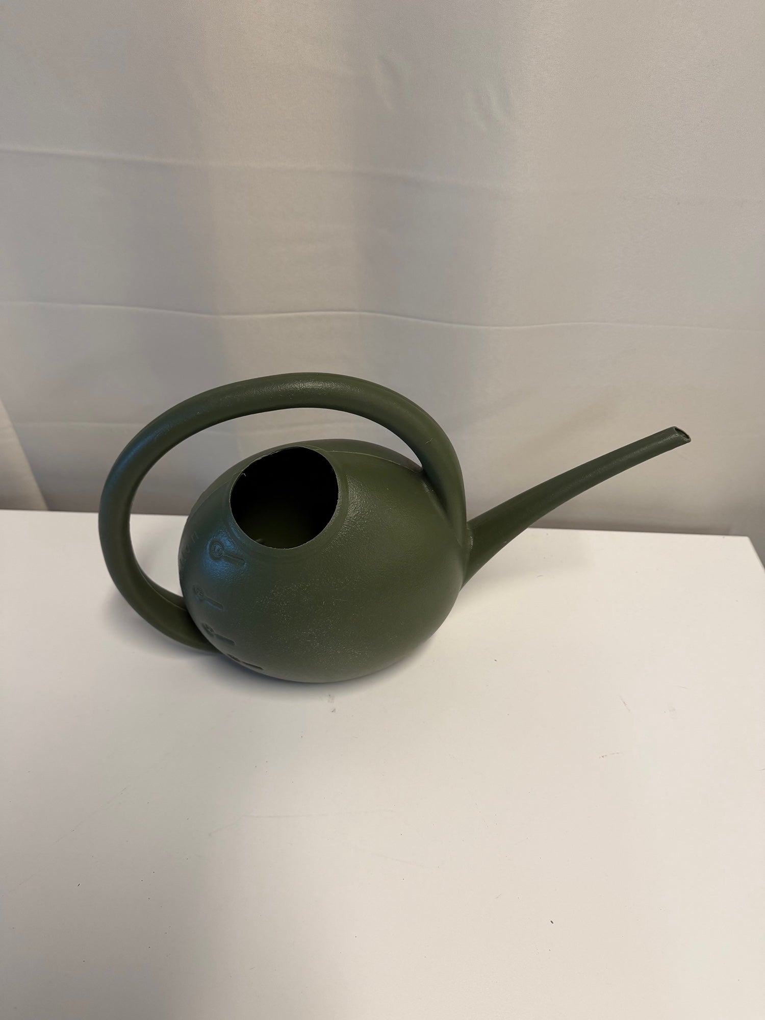 Garden Place Olive Green Globe Watering Can with Circular Handle