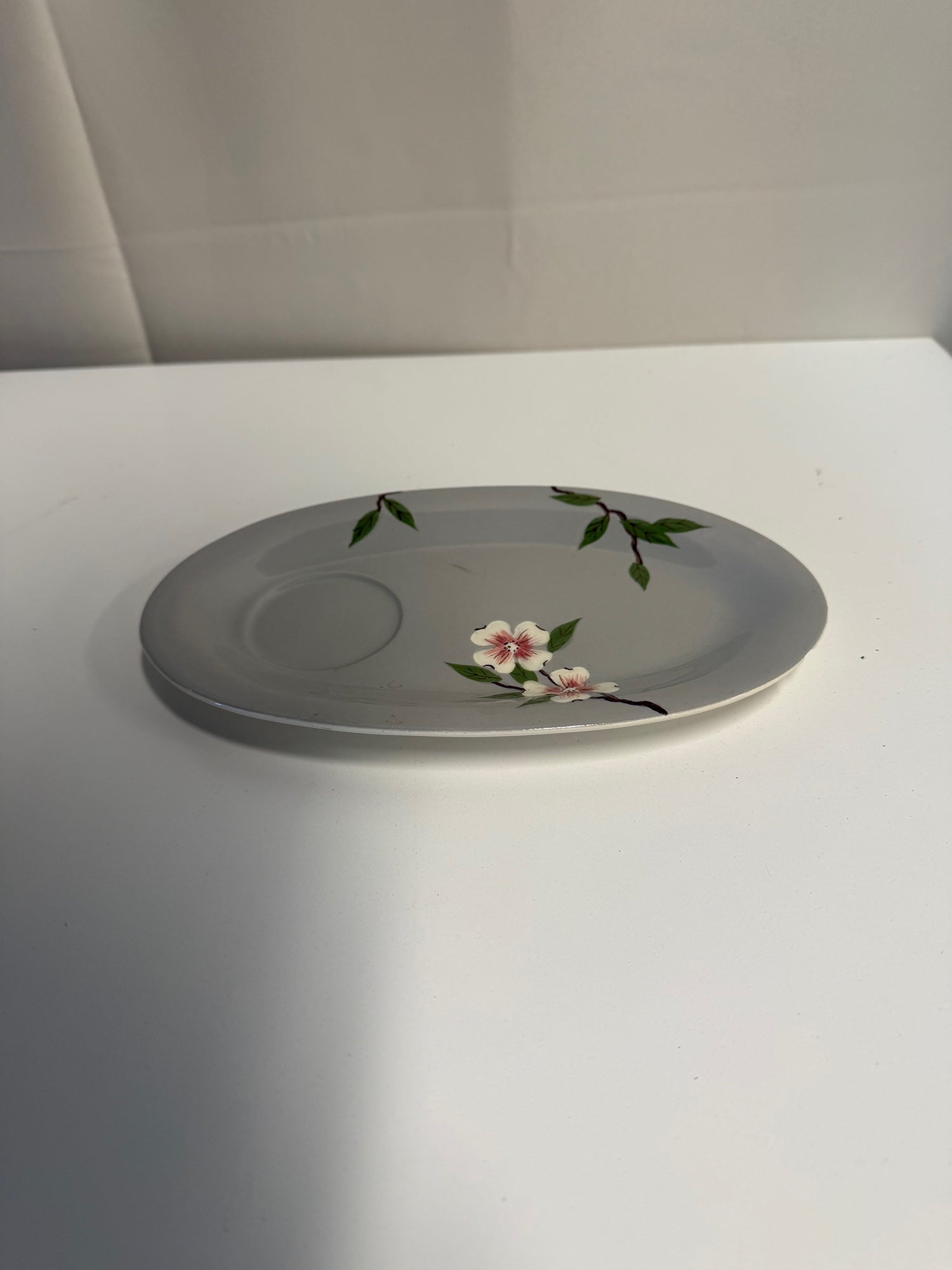 Set of 3 Weil Ware Hand Decorated Cherry Blossom Oval Serving Platters