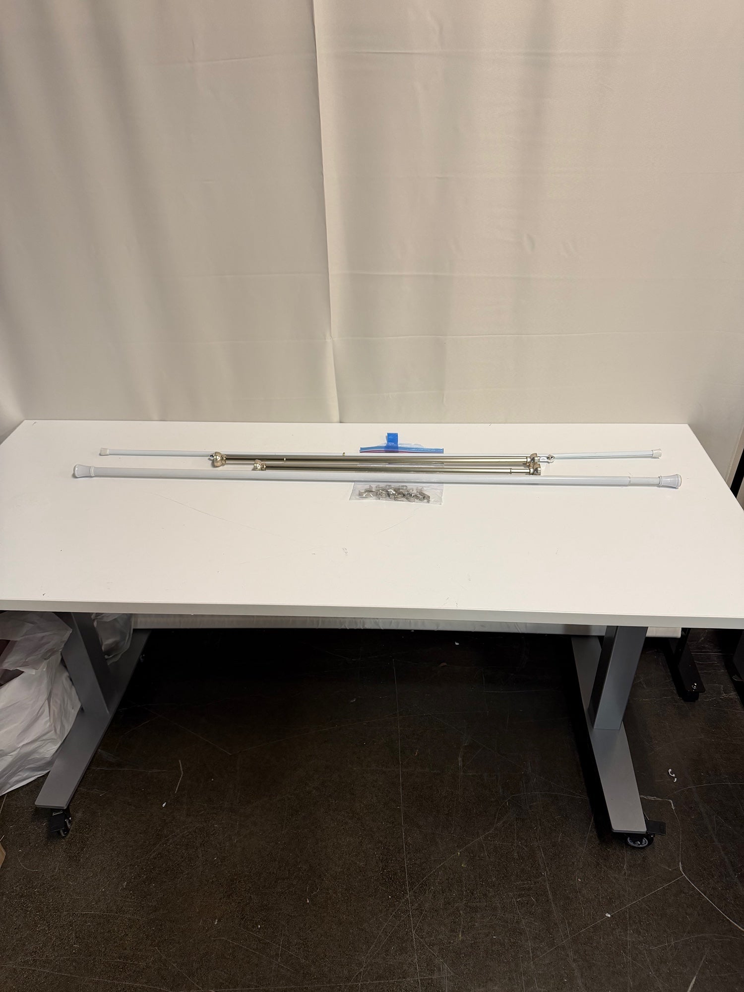Set of Assorted Adjustable Curtain and Drape Rods with Hardware