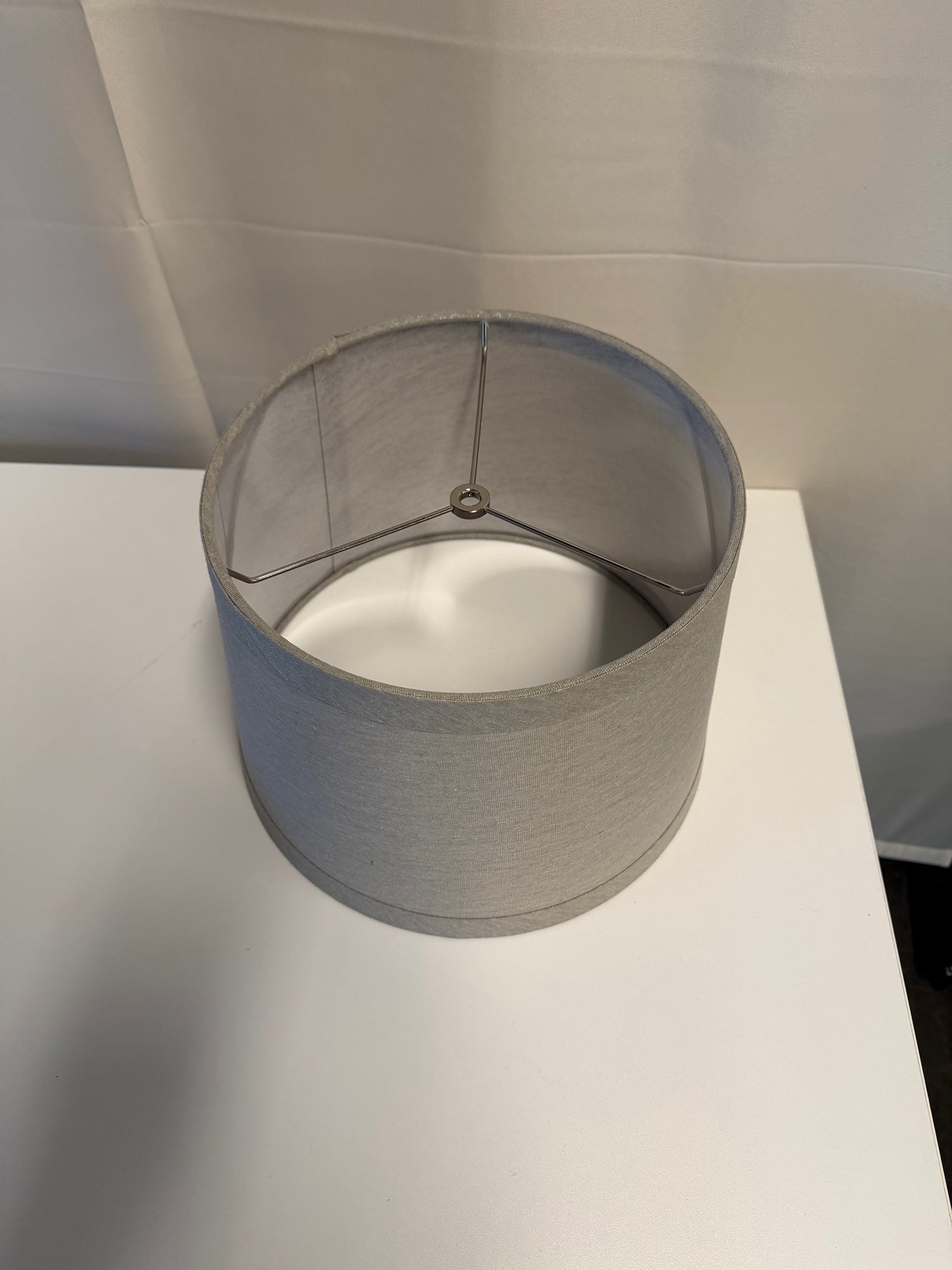 Modern Grey Fabric Cylindrical Lampshade