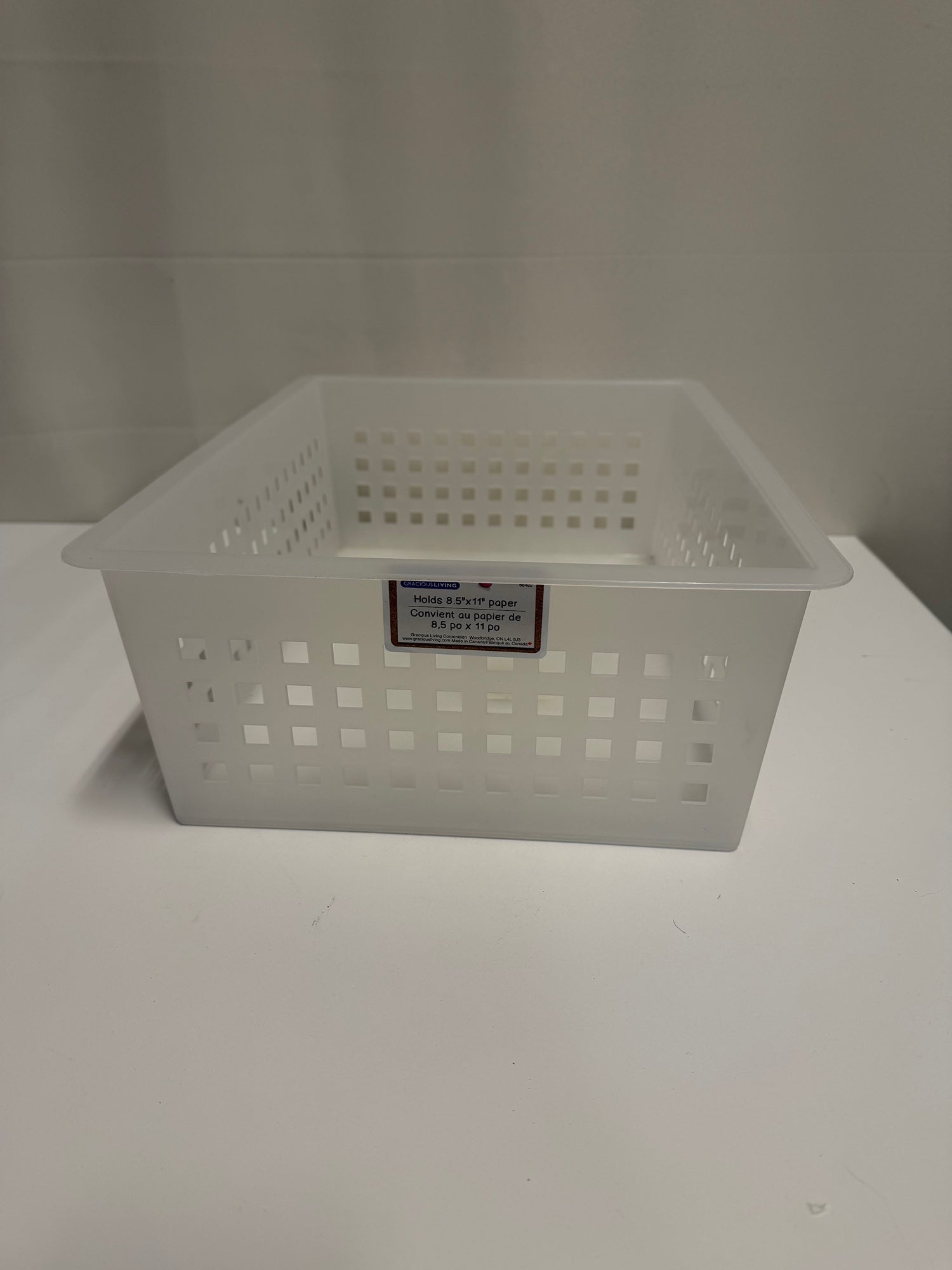 EURO TOTE Translucent White Perforated Plastic Storage Bin