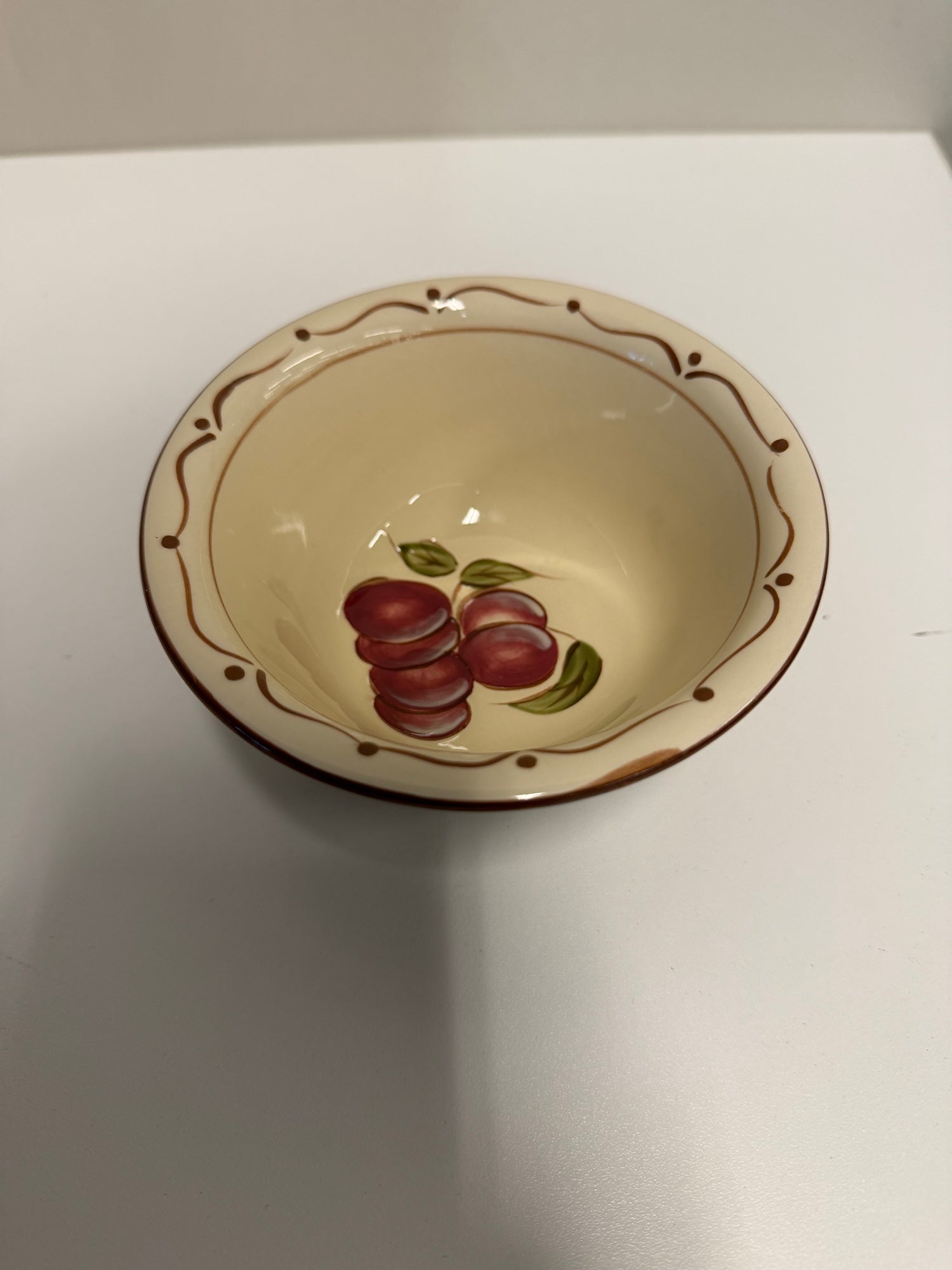 AROUND the ORCHARD HOME Ceramic Fruit Motif Bowl