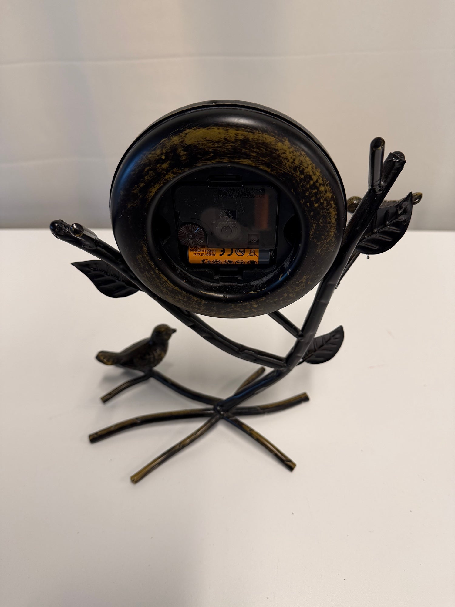 Rustic Branch and Bird Motif Table Clock