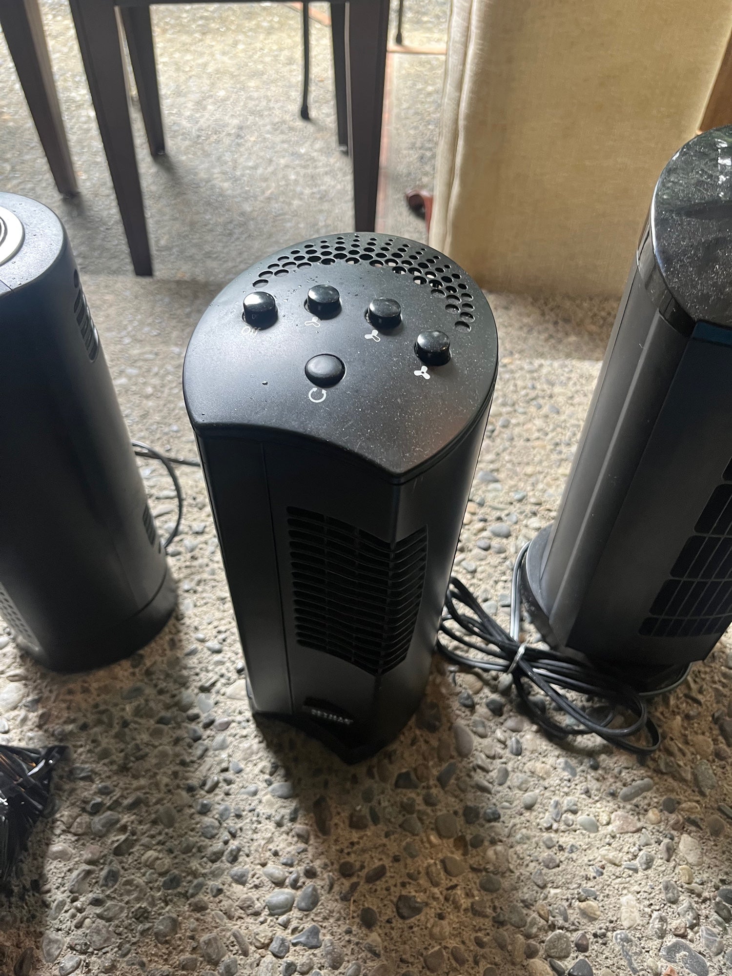 PETRAX Black Oscillating Tower Fan