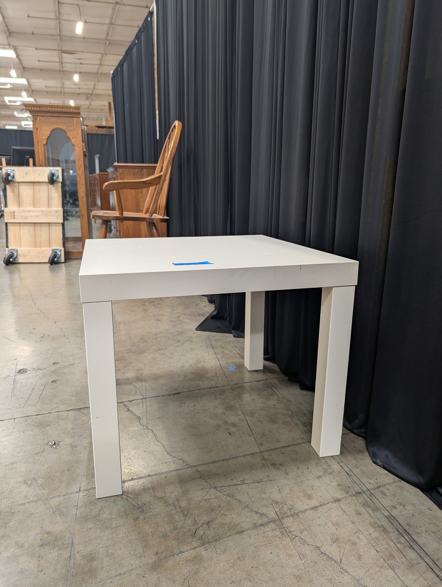White IKEA Lack Square End Table