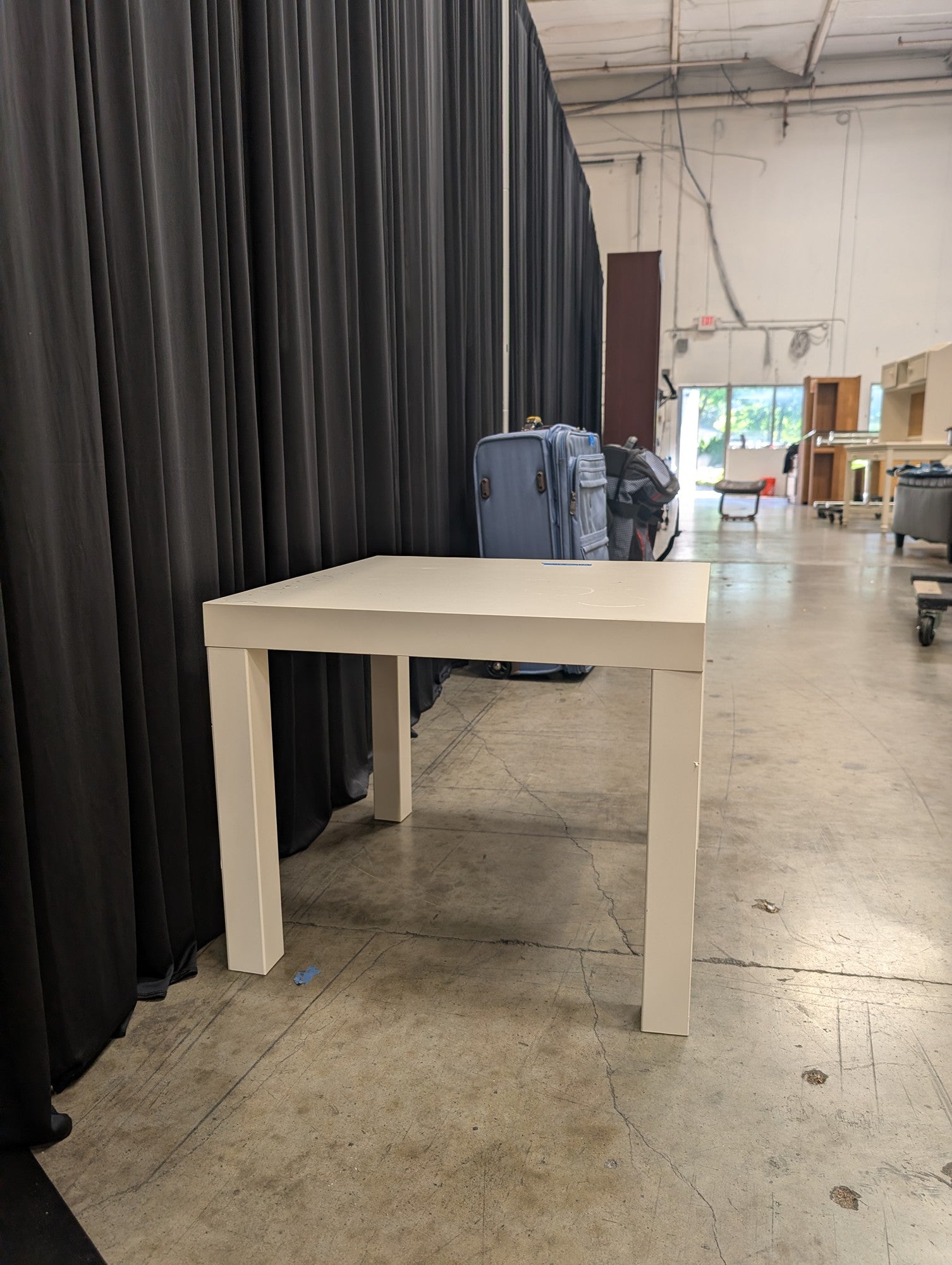 White IKEA Lack Square End Table