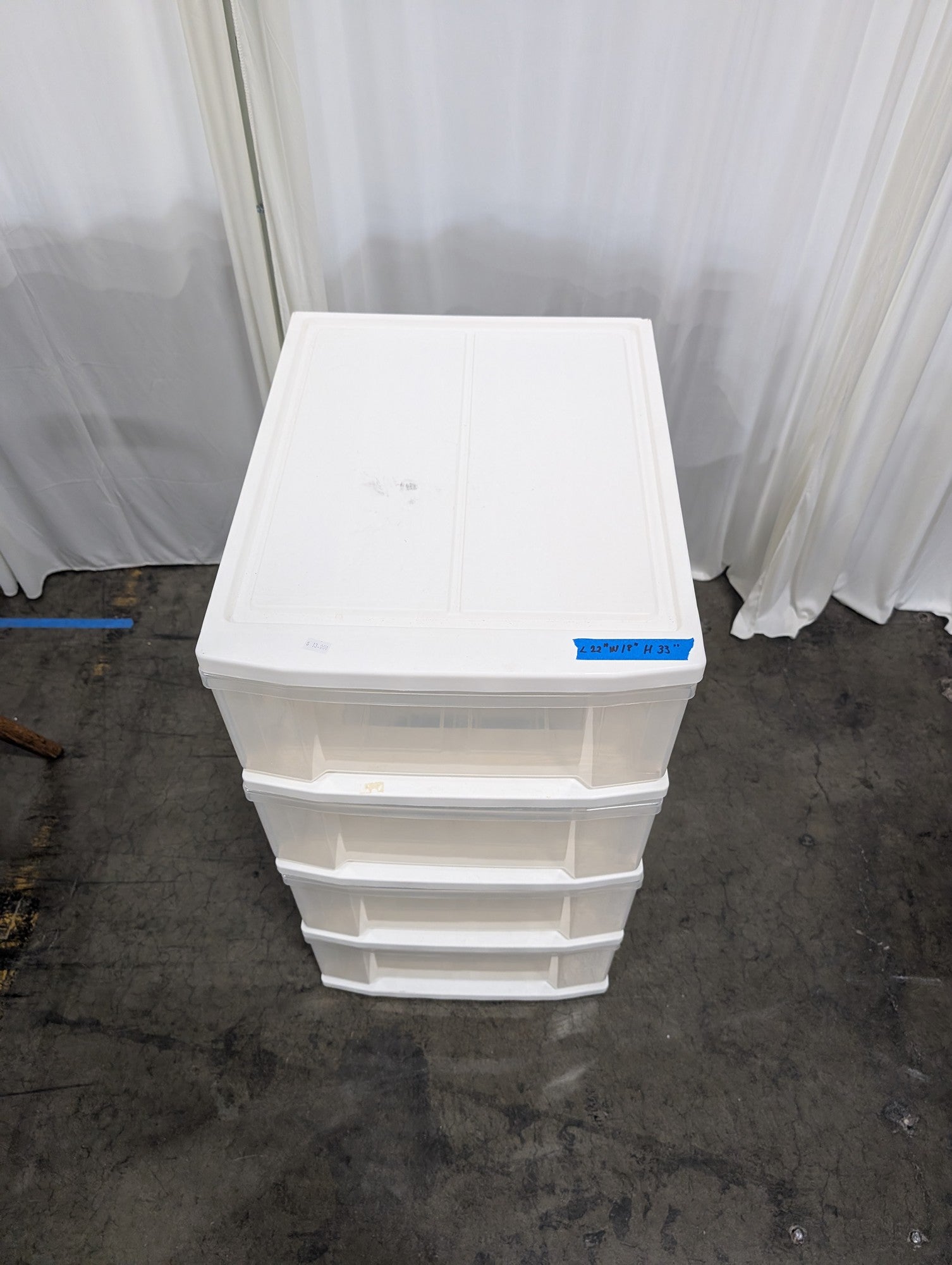 Translucent Four-Drawer Plastic Storage Unit