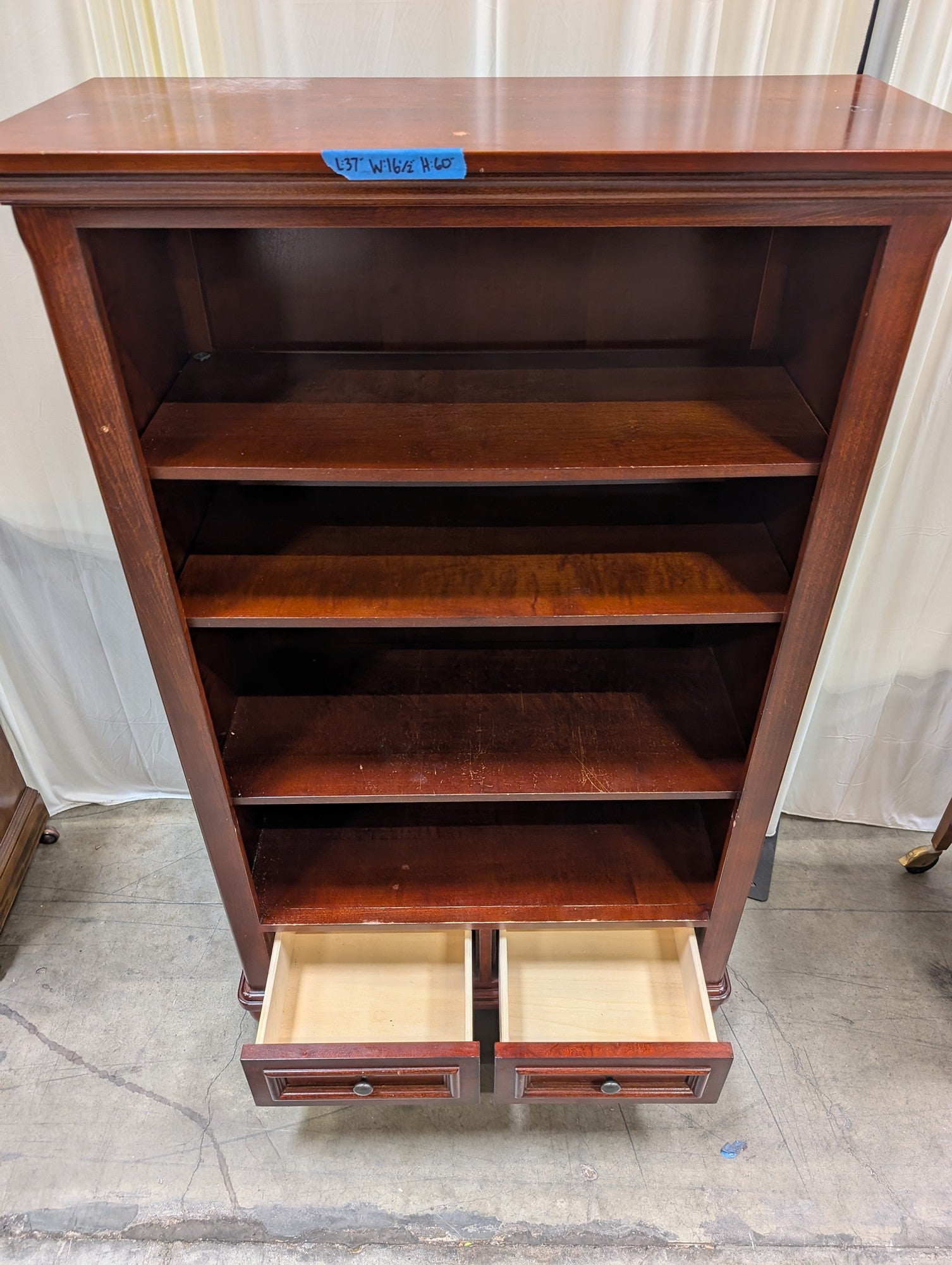 Outlook International Wood Bookcase with Drawers