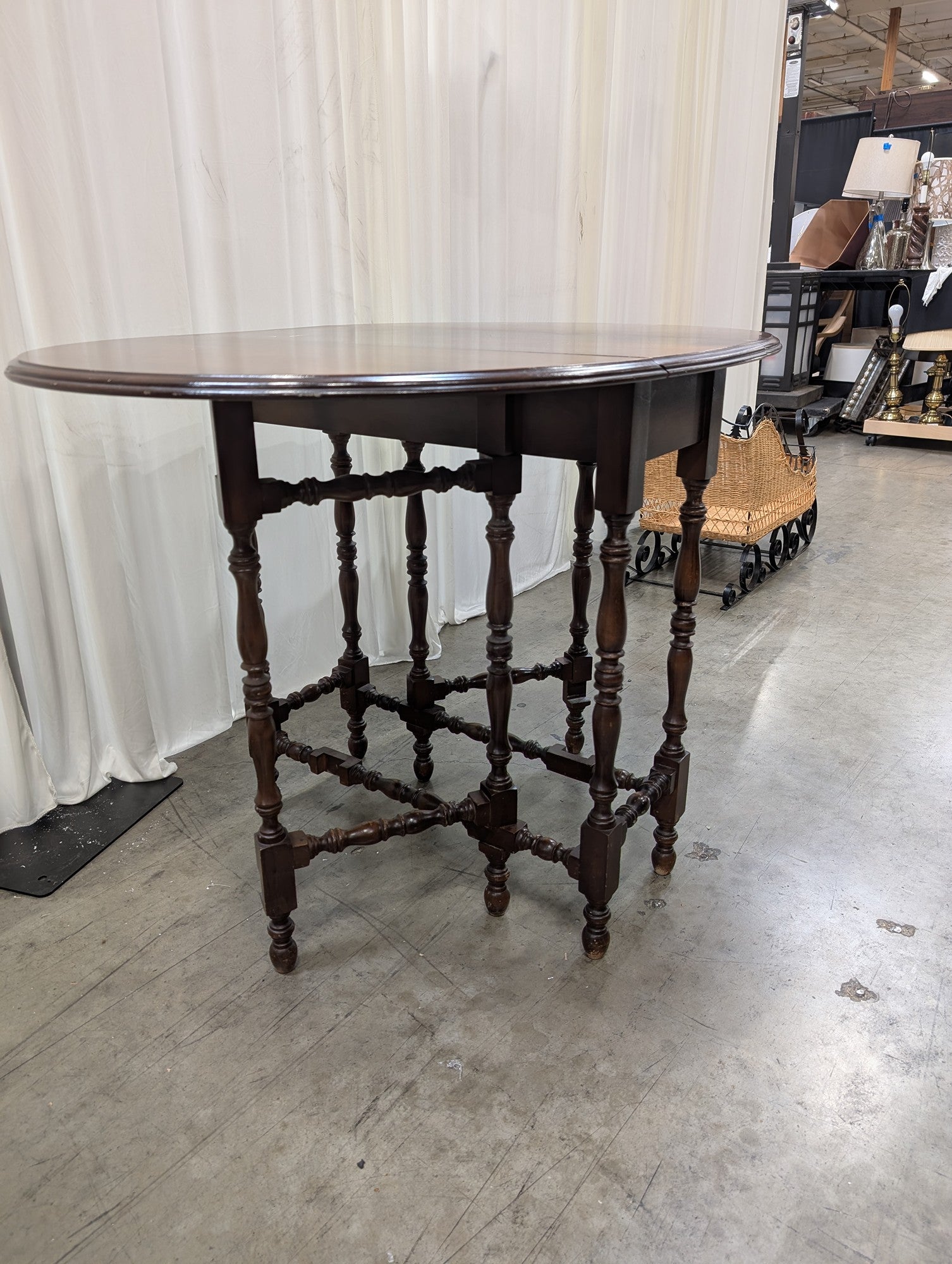 Vintage Walnut Gateleg Dining Table