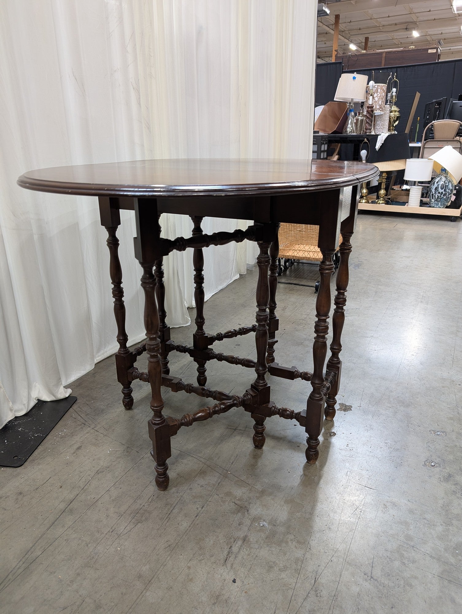 Vintage Walnut Gateleg Dining Table