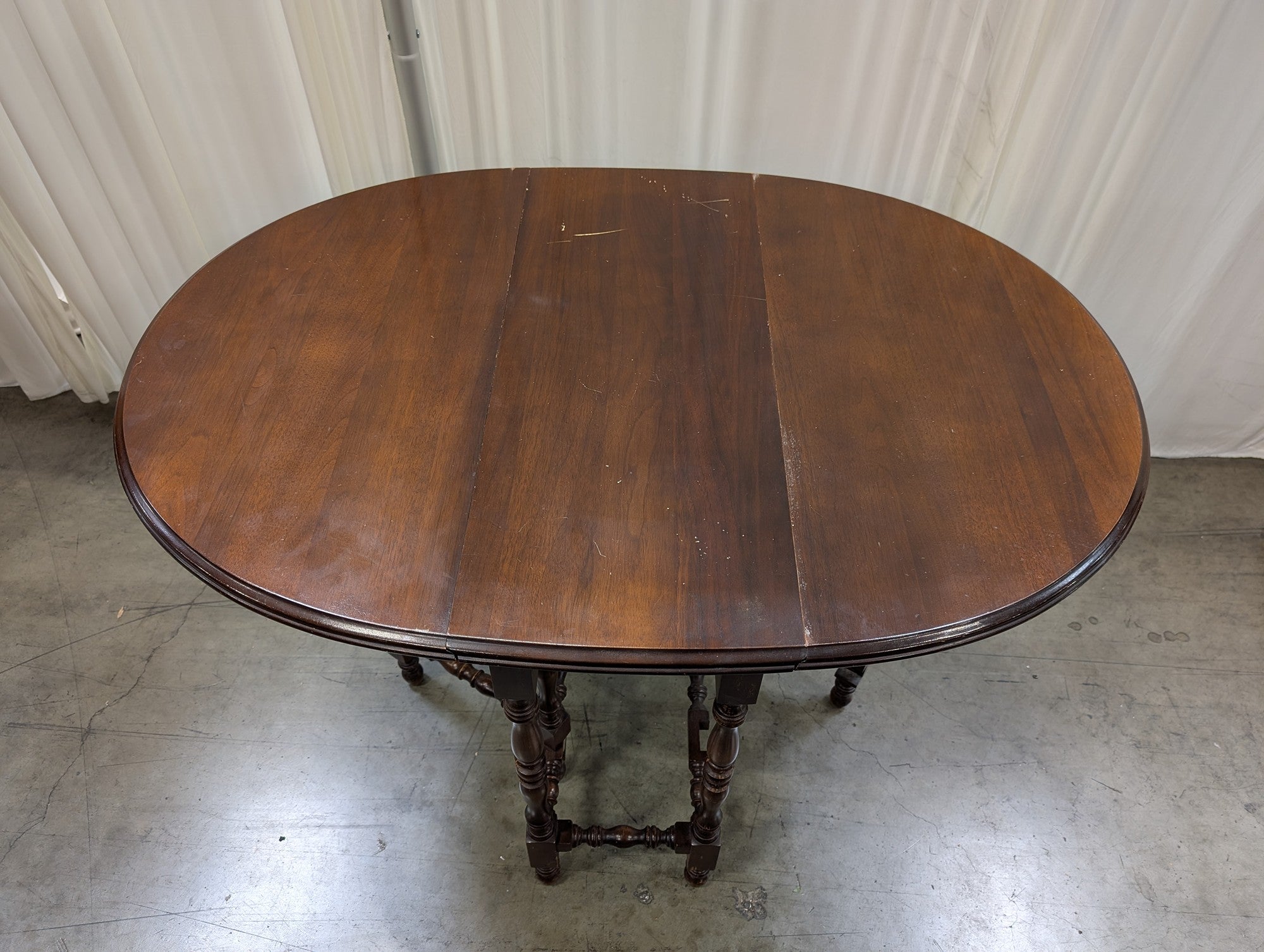 Vintage Walnut Gateleg Dining Table