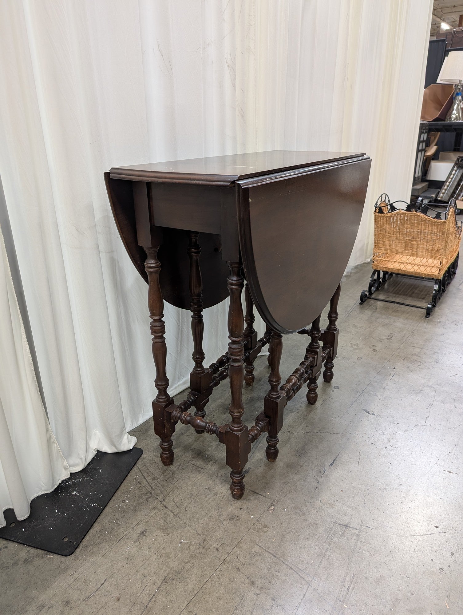 Vintage Walnut Gateleg Dining Table