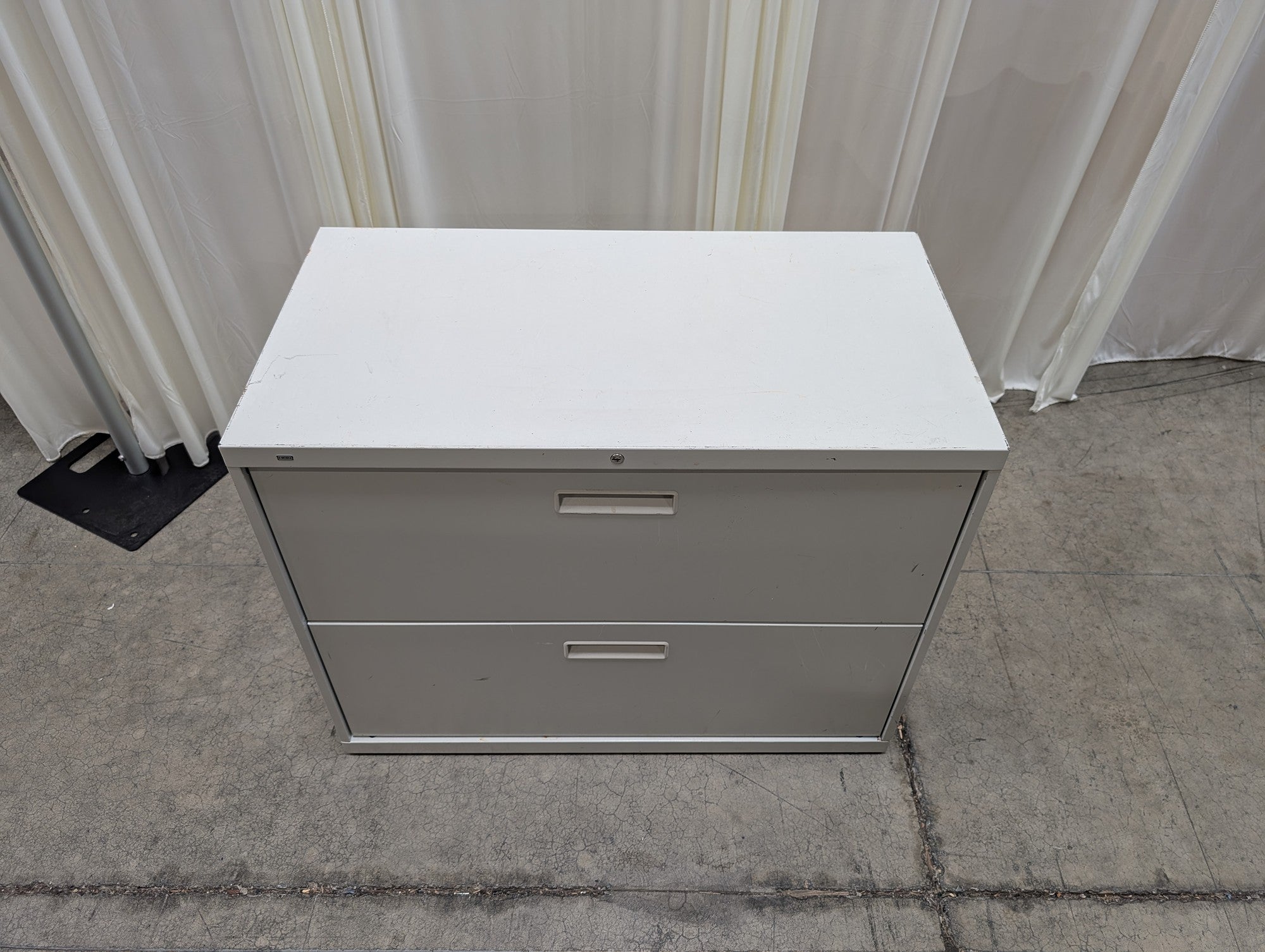 Light Gray HON Two-Drawer Filing Cabinet