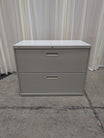 Light Gray HON Two-Drawer Filing Cabinet