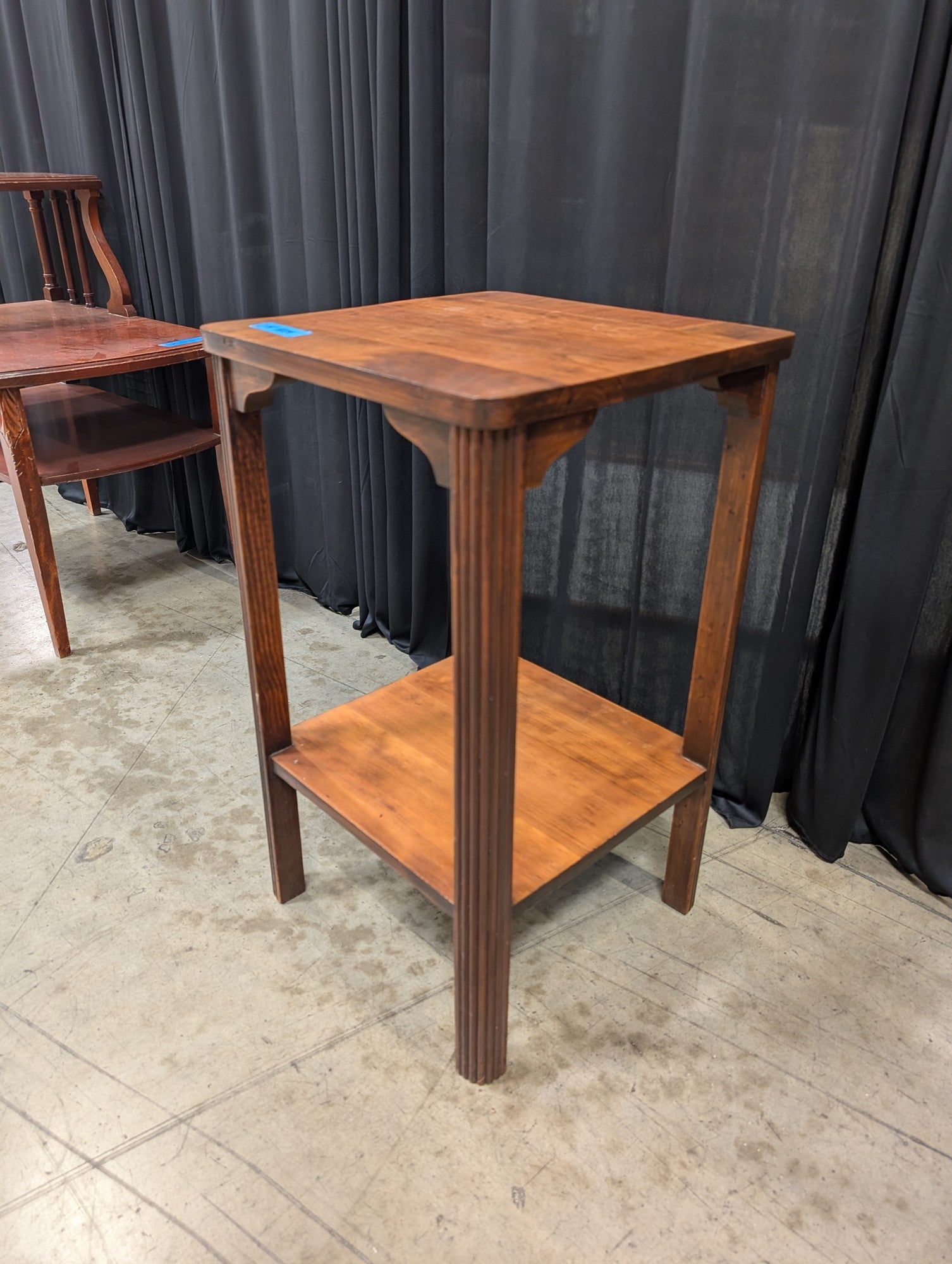 Vintage Wood Two-Tier End Table