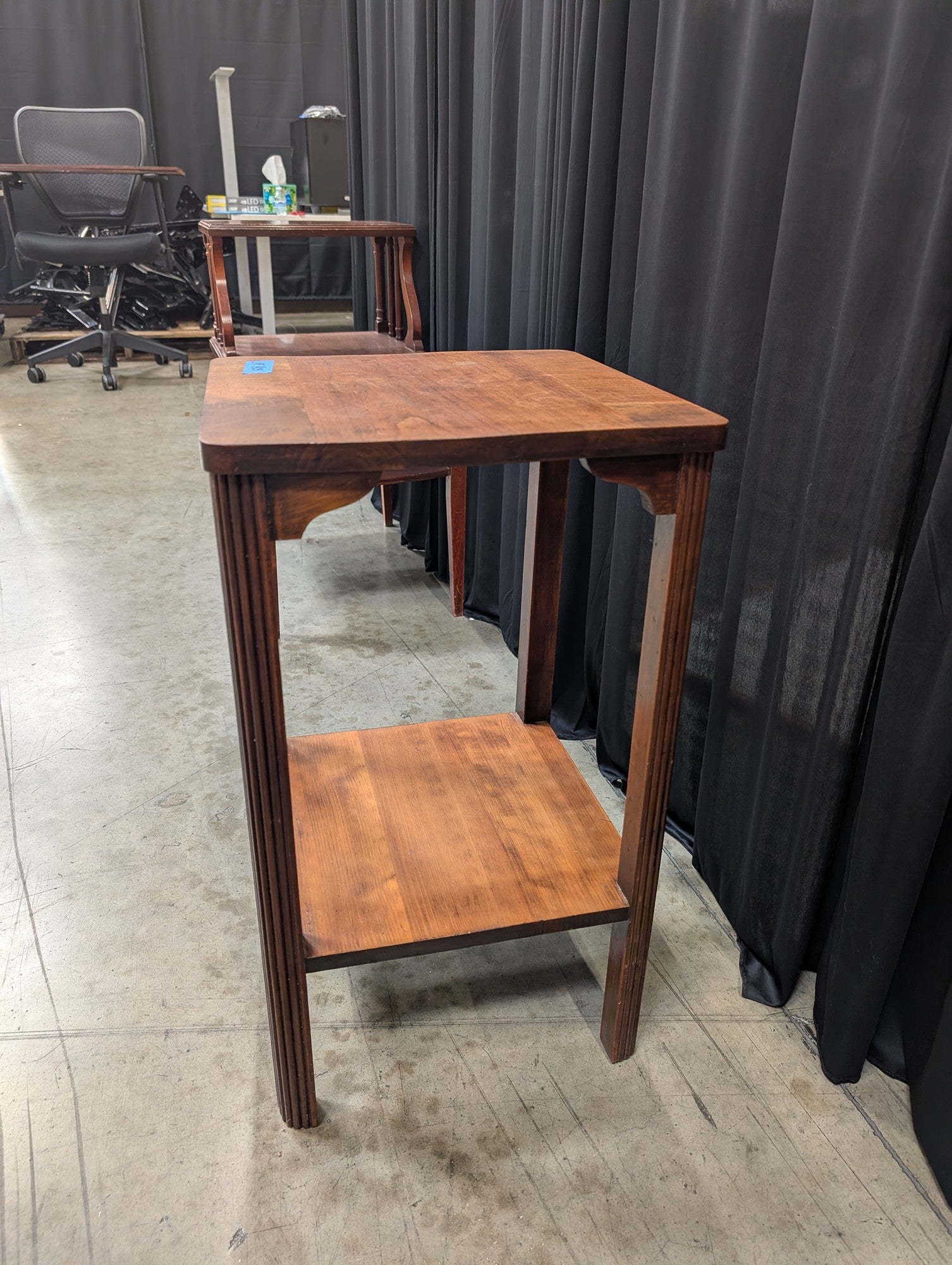 Vintage Wood Two-Tier End Table