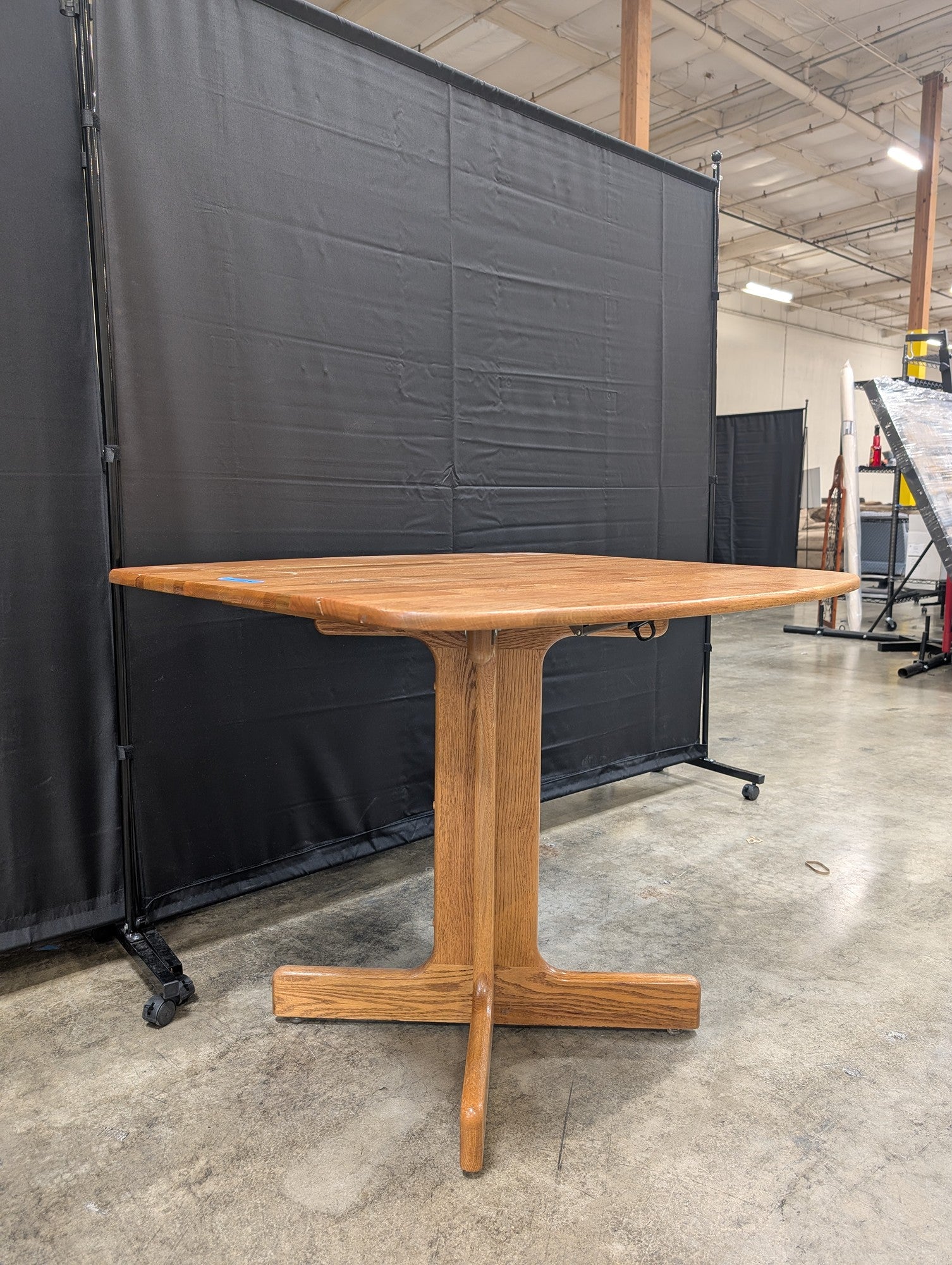 Golden Oak Pedestal Dining Table