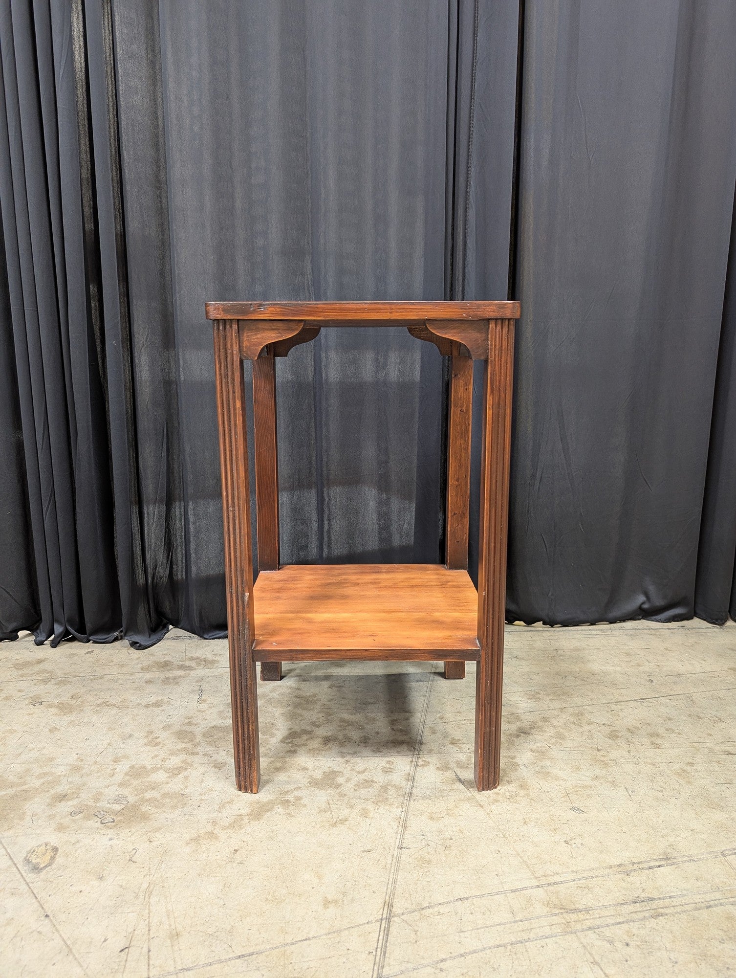 Vintage Wood Two-Tier End Table