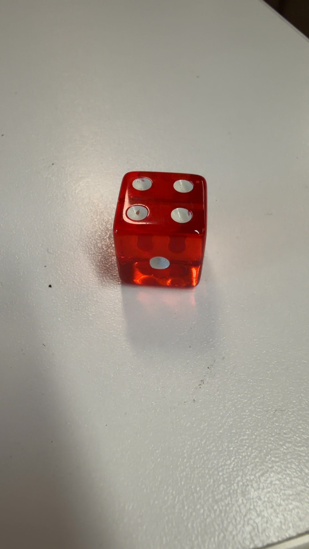 Set of Nine Translucent Red Acrylic Gaming Dice