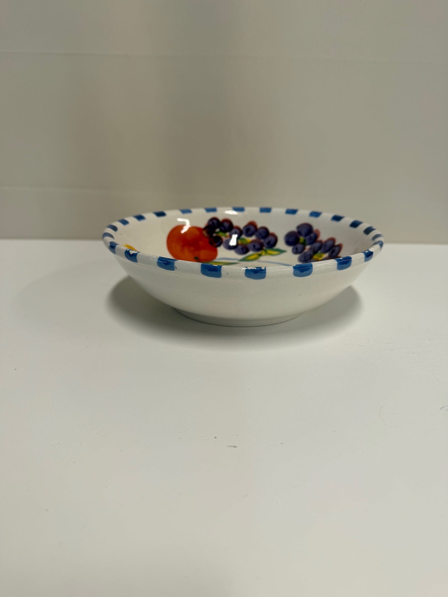 Charming Hand-Painted Porcelain Fruit Motif Small Serving Bowl